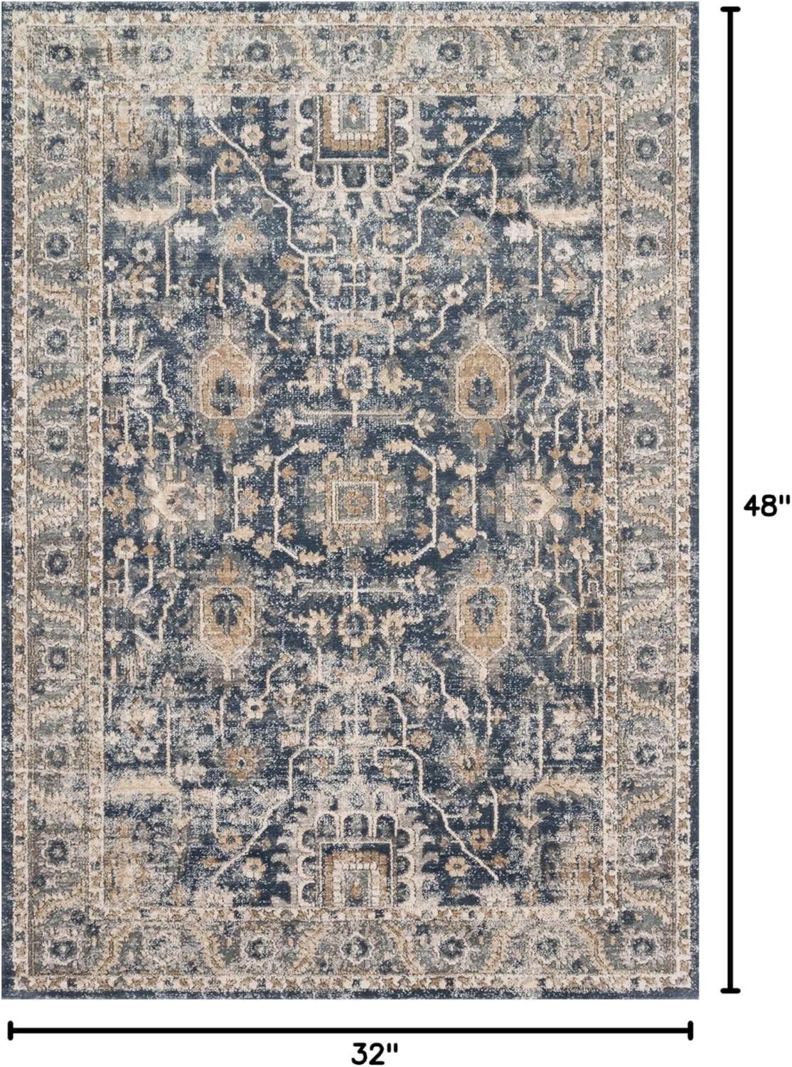 Loloi Teagan Denim / Pebble 2'-8" x 4' Accent Rug