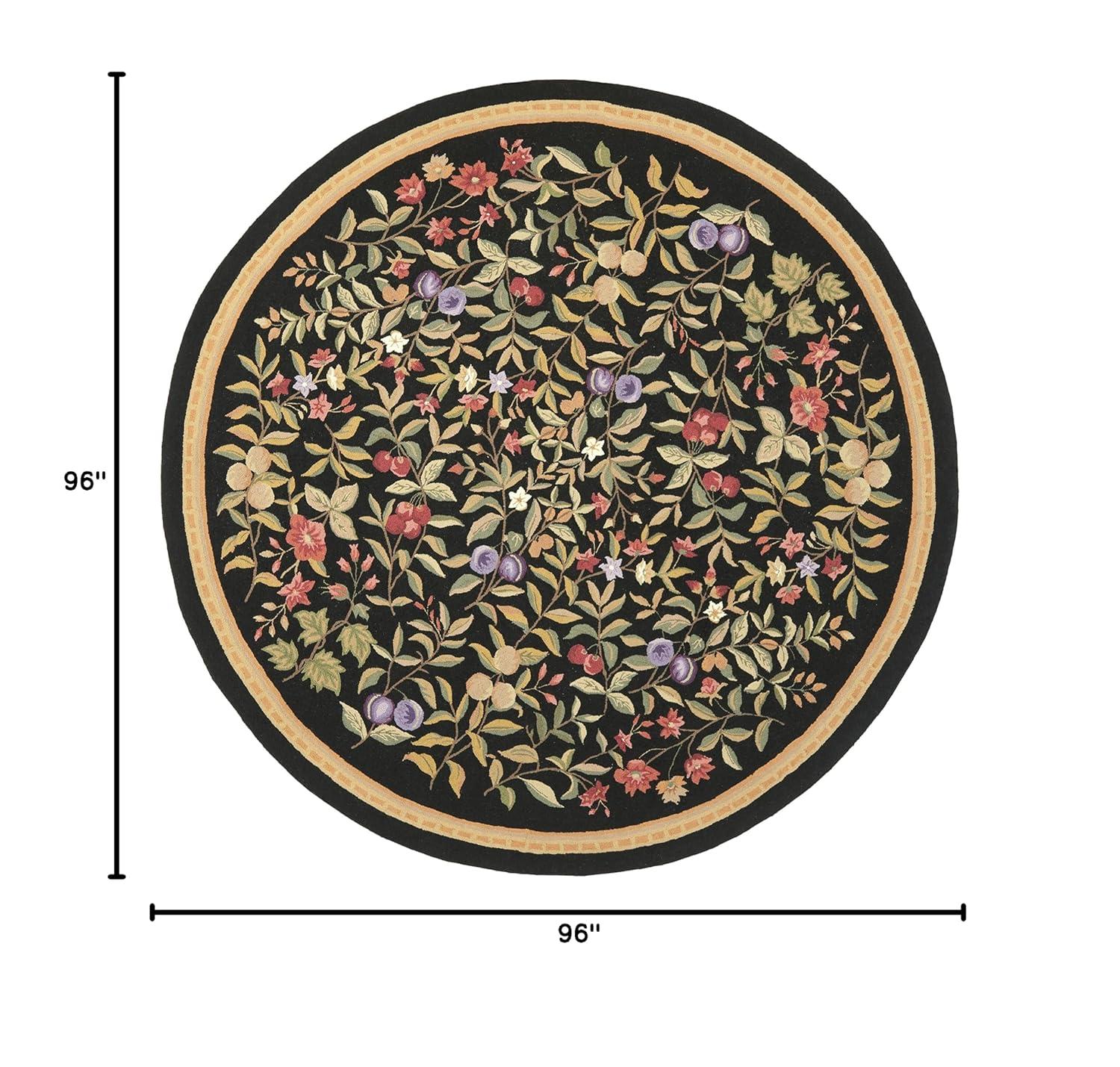 Chelsea HK210 Hand Hooked Area Rug - Black - 8' round - Safavieh.
