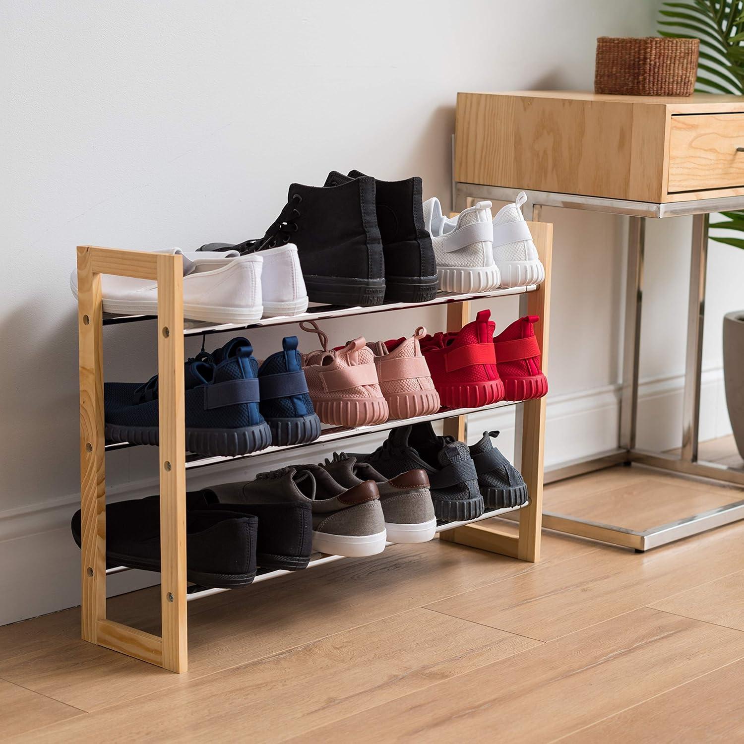 15 Pair Stackable Shoe Rack