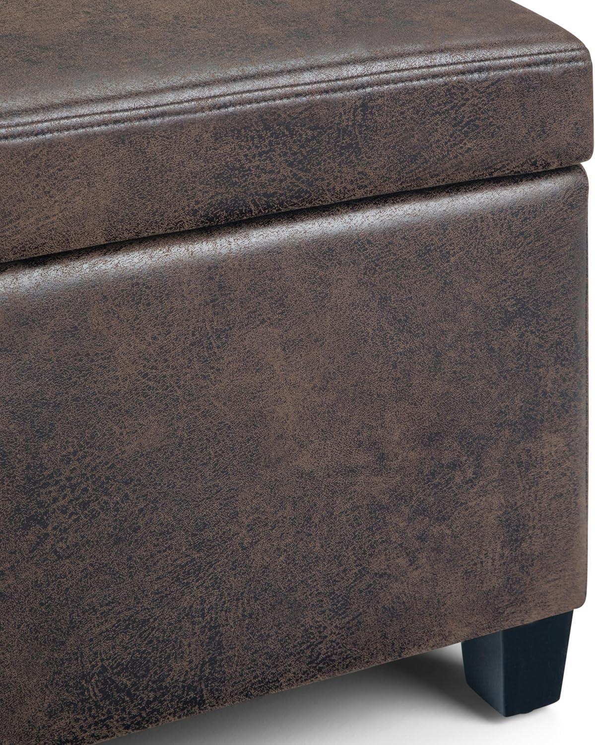 Avalon Faux Leather Ottoman