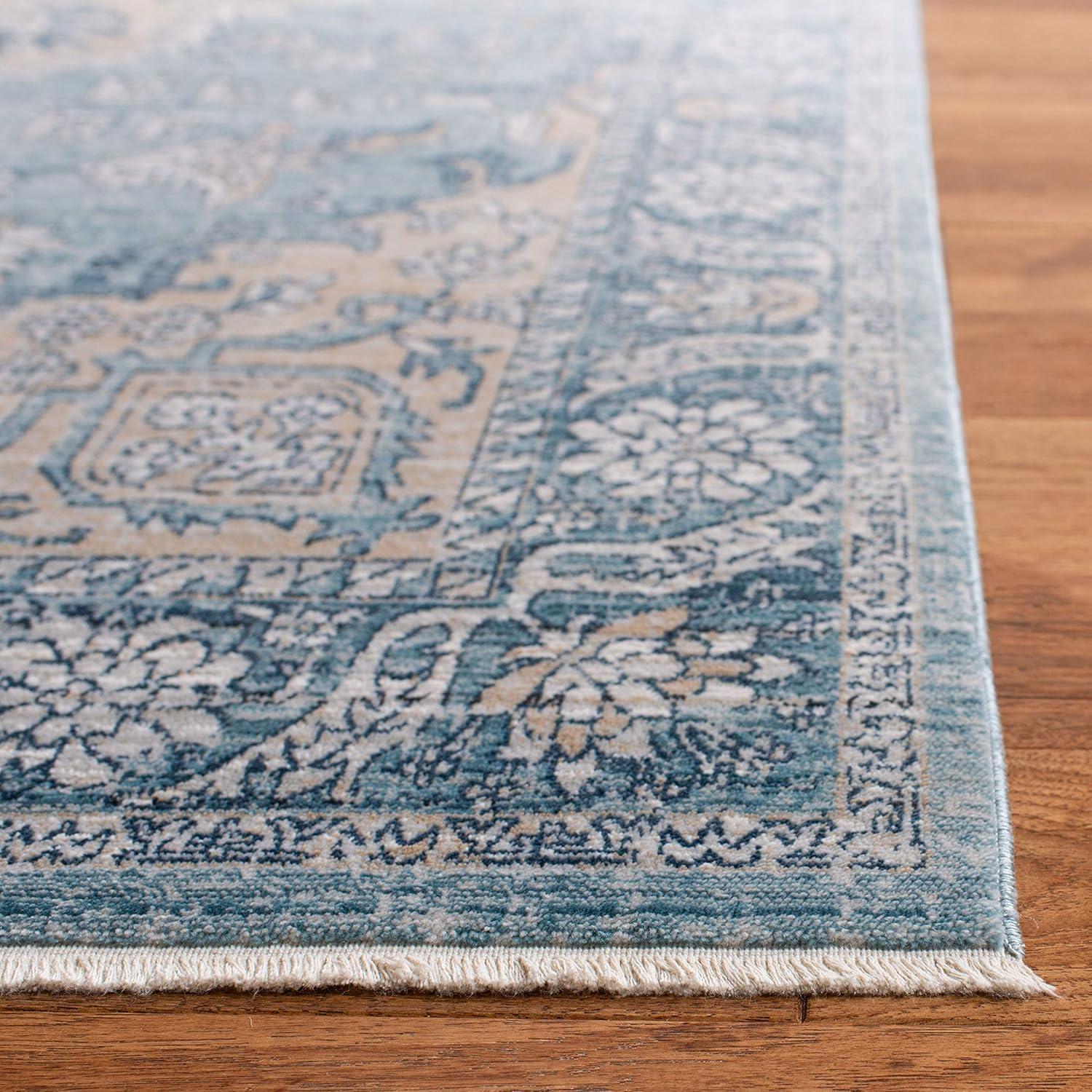 Victoria VIC902 Power Loomed Accent Rug - Blue/Grey - 3'x5' - Safavieh.