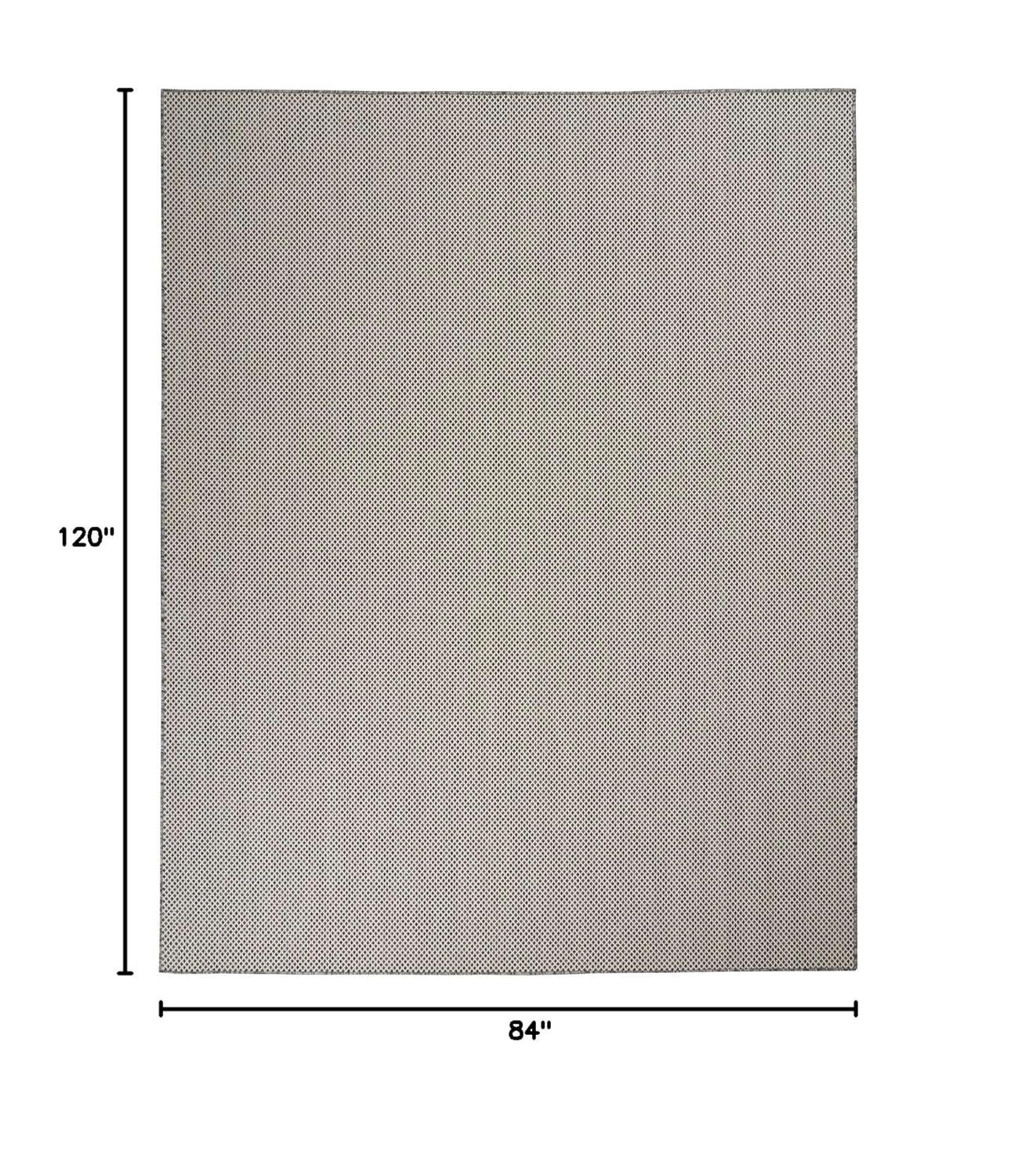 Nourison Courtyard COU01 Indoor/outdoor Area Rug - Ivory Charcoal 7' x 10'