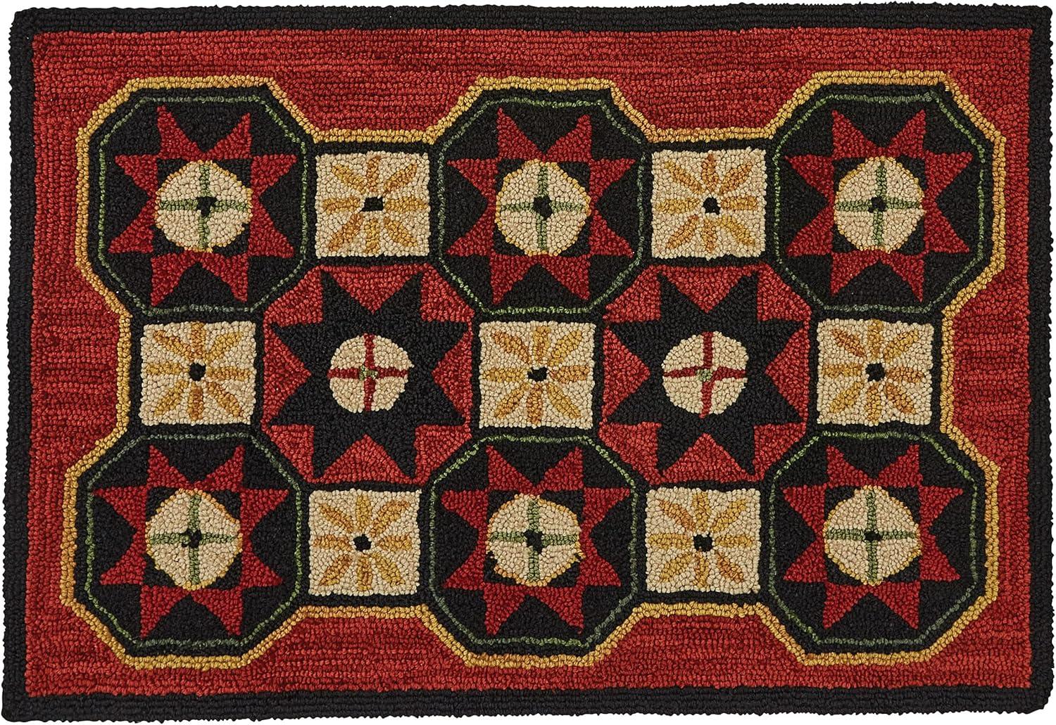 Park Designs Folk Star Hooked Rug 2' x 3'