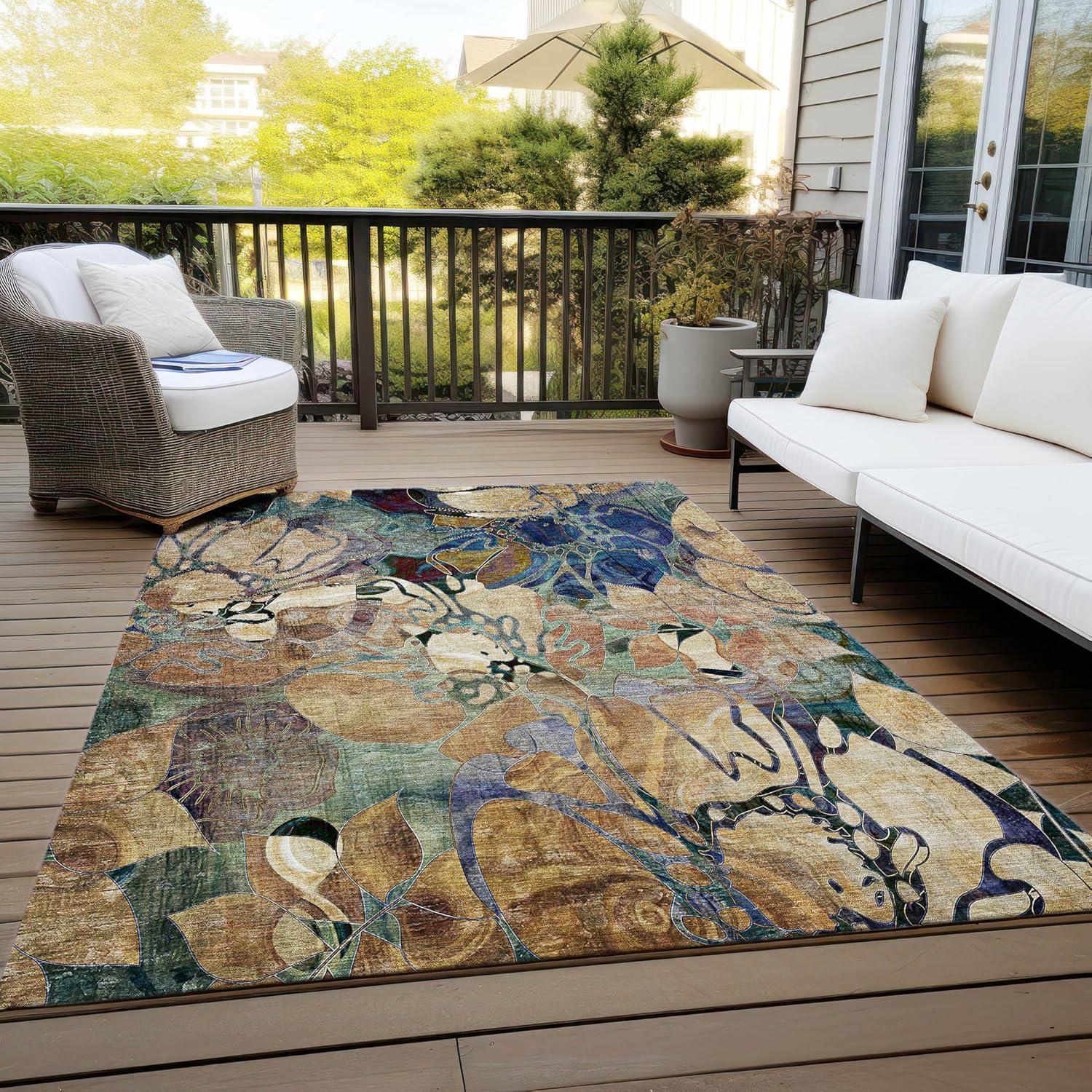 Addison Rugs Chantille ACN558 Beige 8' x 10' Indoor Outdoor Area Rug, Easy Clean, Machine Washable, Non Shedding, Bedroom, Living Room, Dining Room, Kitchen, Patio Rug