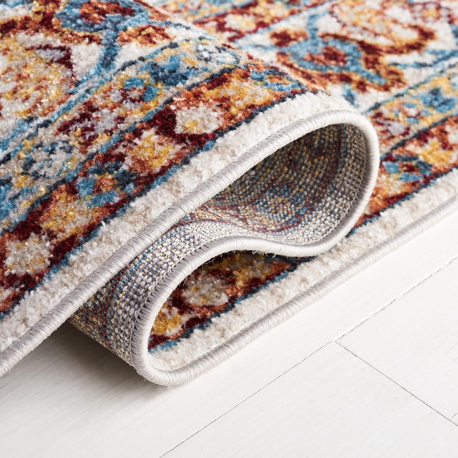 Bayside BAY112 Power Loomed Area Rug - Beige/Blue - 8'x10' - Safavieh.