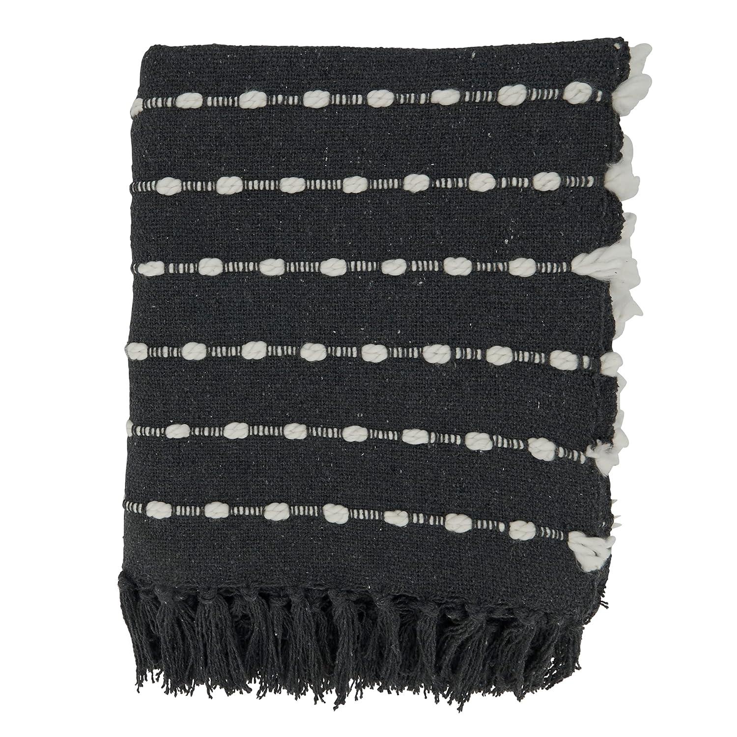 Saro Sevan Collection Hand Woven Throw Blanket