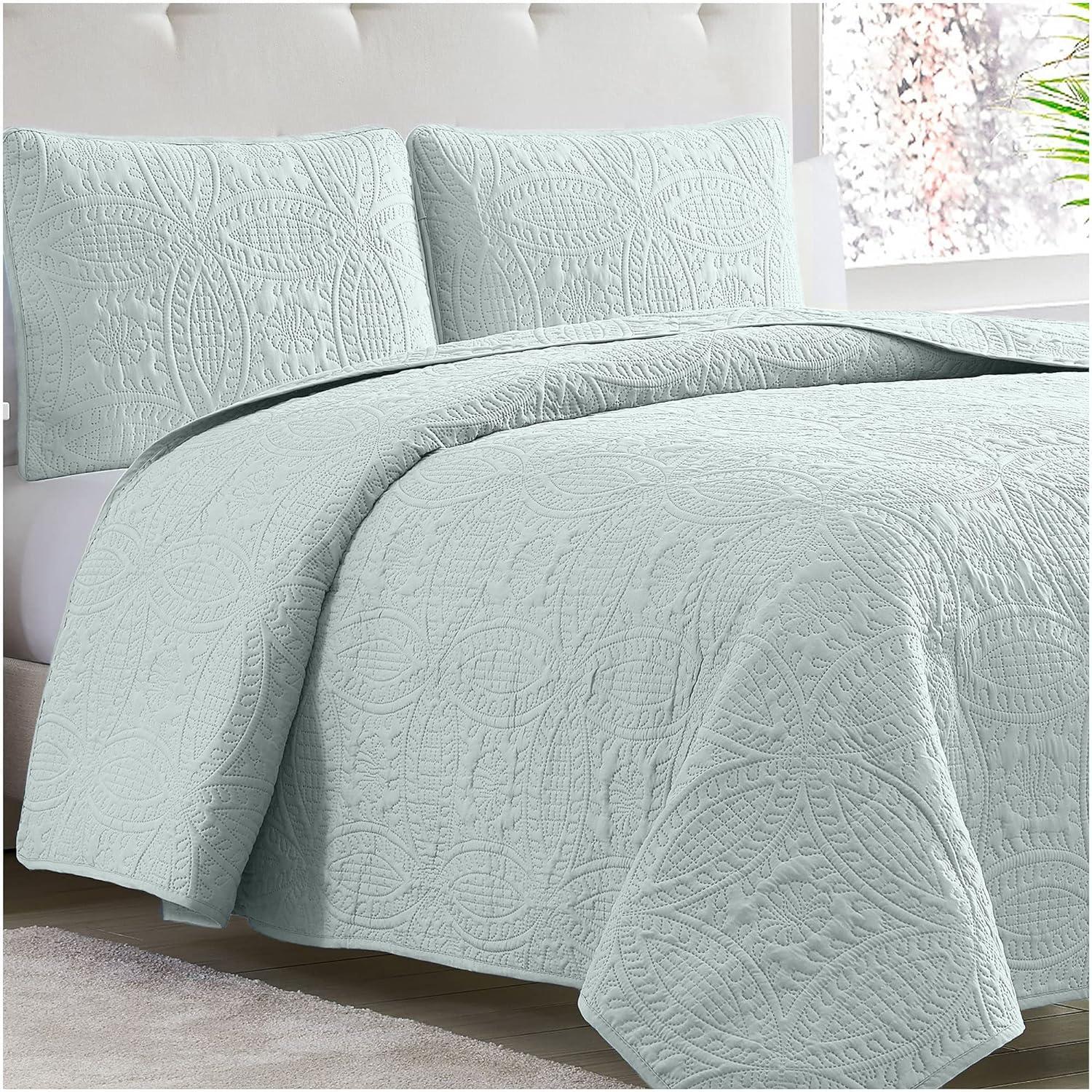 Mellanni Ultrasonic Quilted Coverlet Set