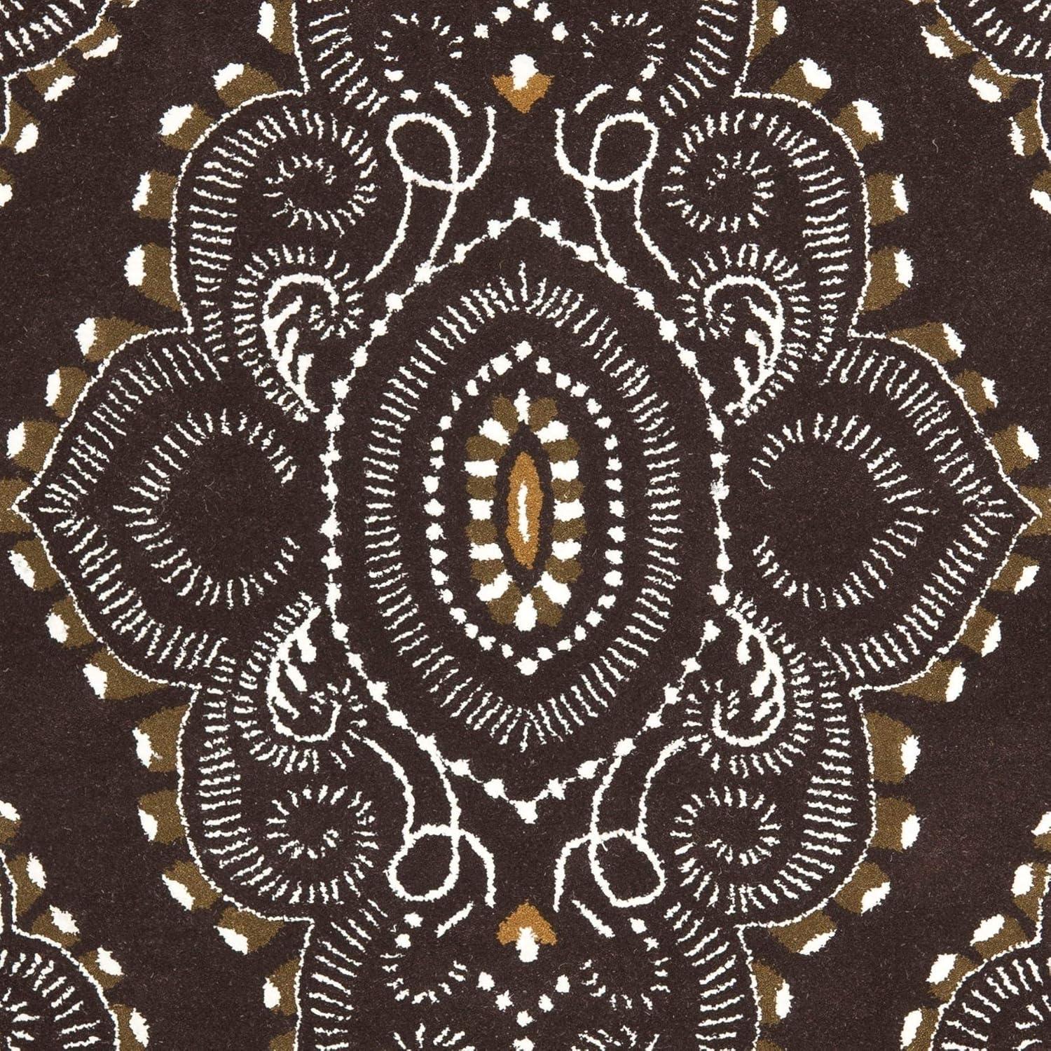 Wyndham WYD372 Hand Tufted Indoor Area Rug - Brown/Ivory - 5'x8' - Safavieh.