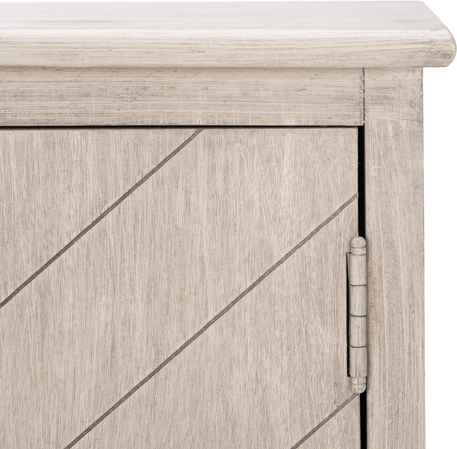 Peyton Greige Herringbone 2-Door Wooden Sideboard
