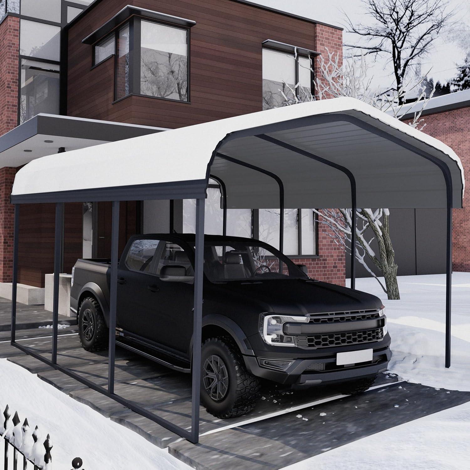 Steel Carport, Galvanized Multiple Sizes