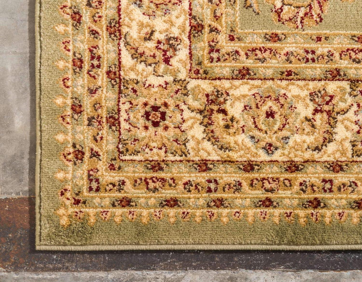 Unique Loom Voyage Collection Area Rug - St. Louis (9' x 12' Rectangle Green/Cream)