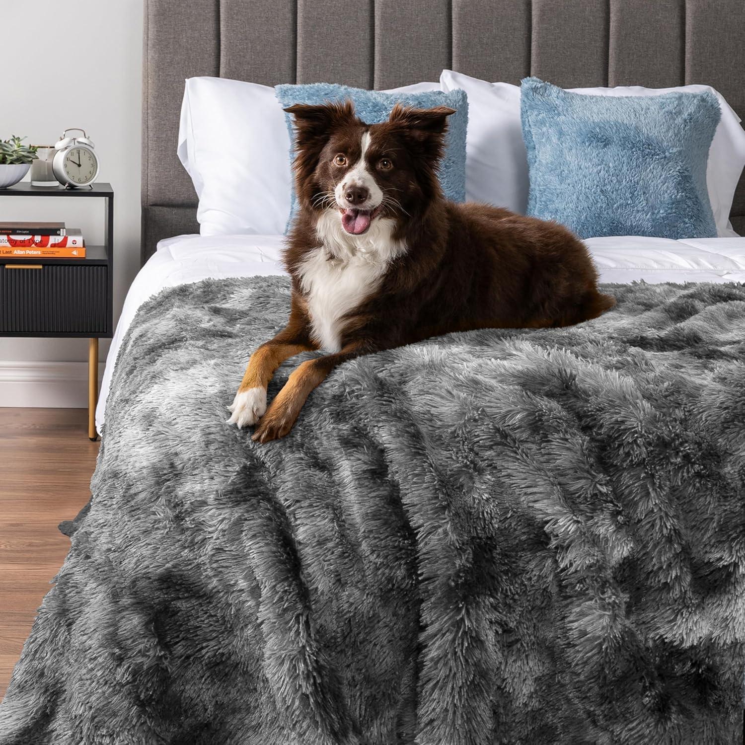 PetAmi Faux Fur Sherpa Pet Blanket