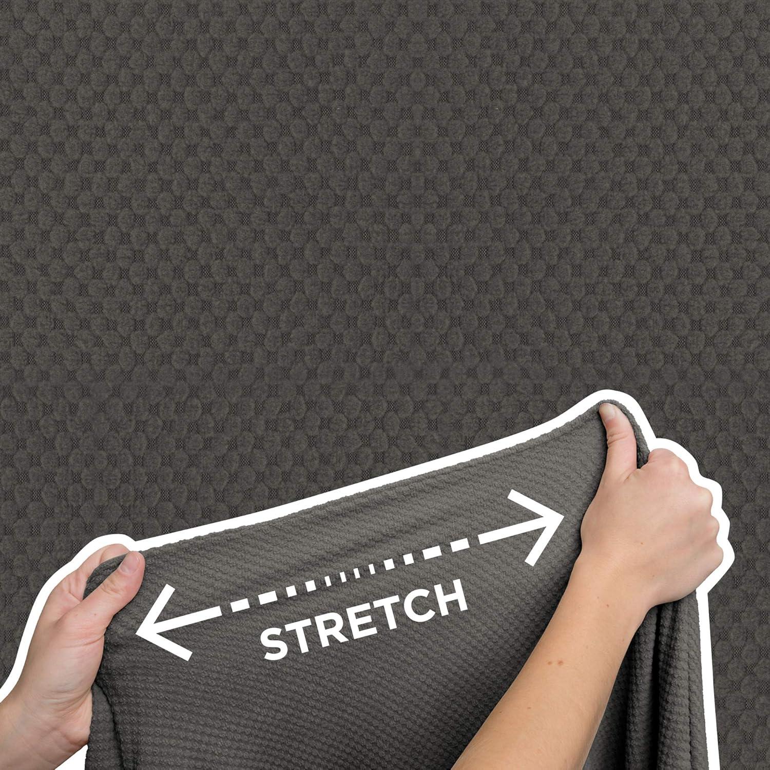 Maytex  Stretch Pixel Chair 2 Piece Furniture / Slipcover Charcoal 42-43" wide, 38"deep, 34" high