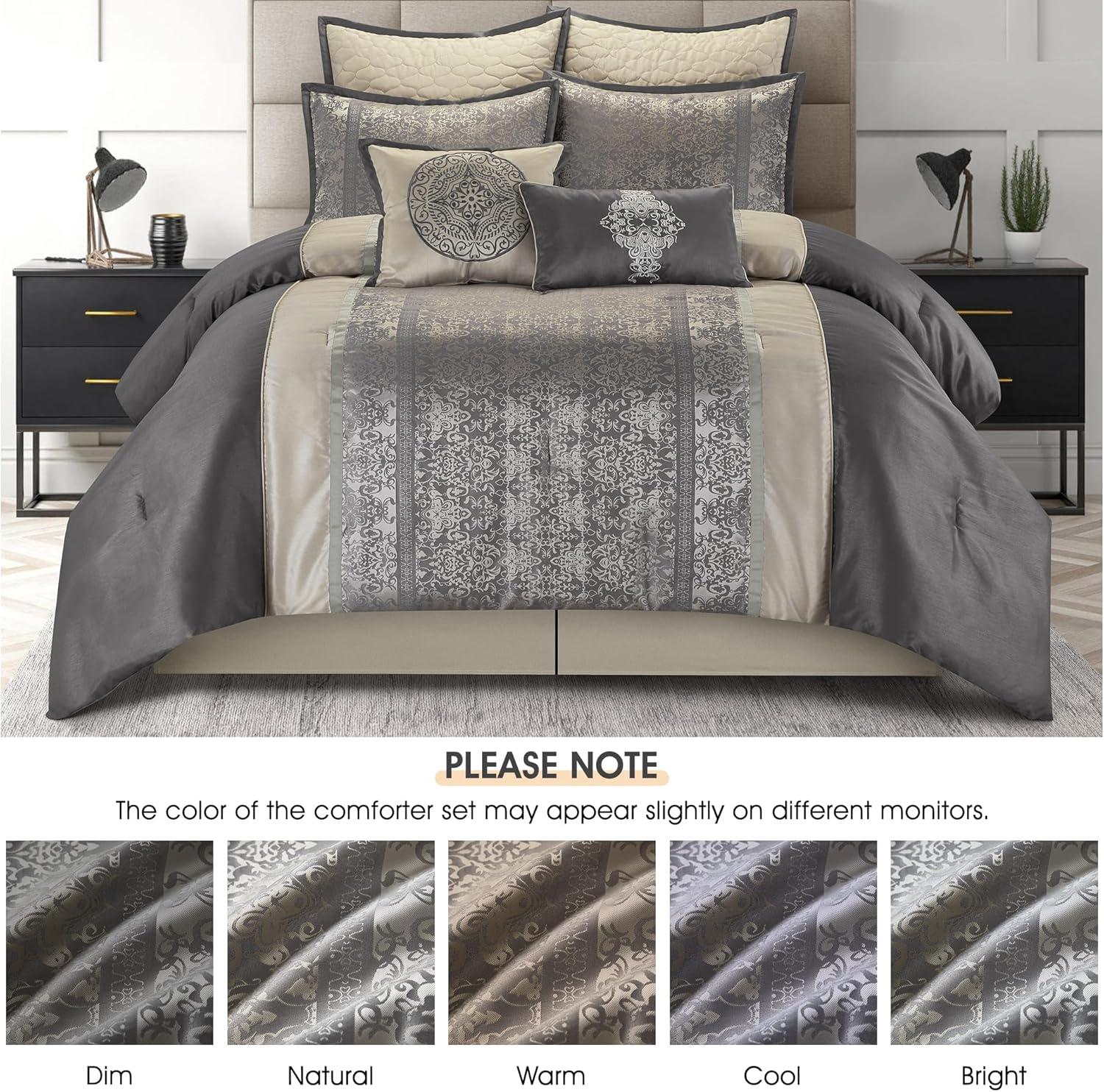 Nanshing America, Inc Arabesque 8 Piece Traditional Comforter Set