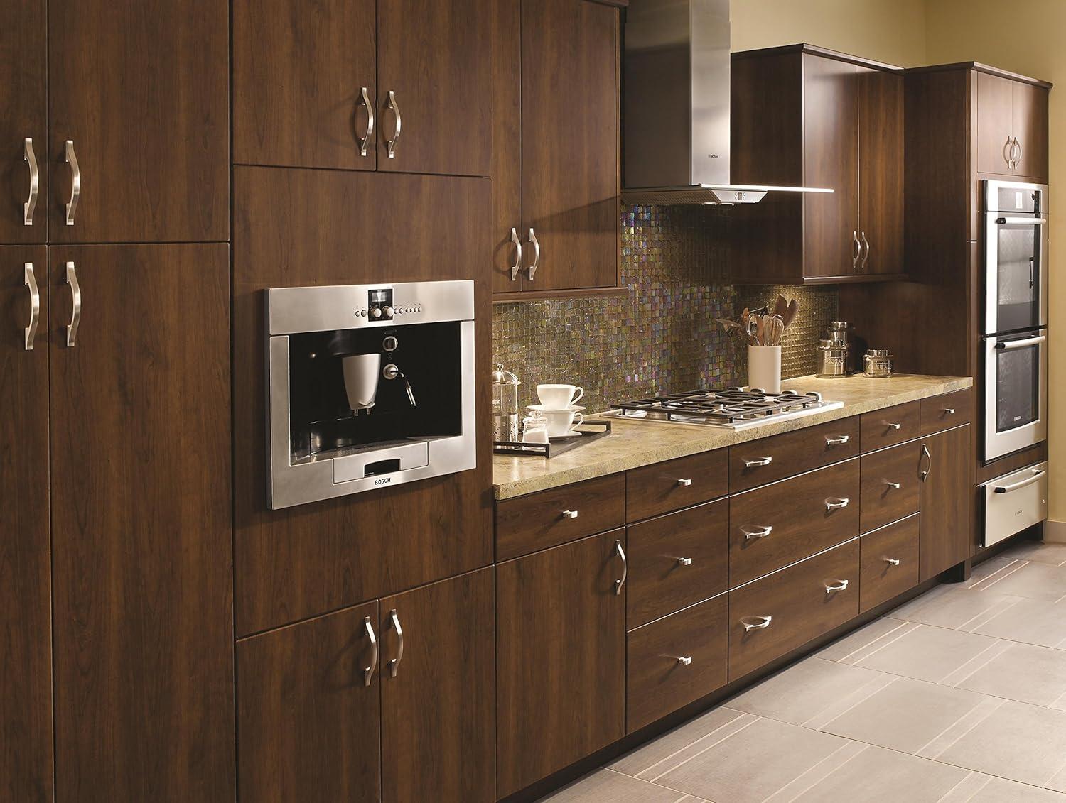 Conrad 3-3/4 in. (96mm) Modern Satin Nickel Arch Cabinet Pull