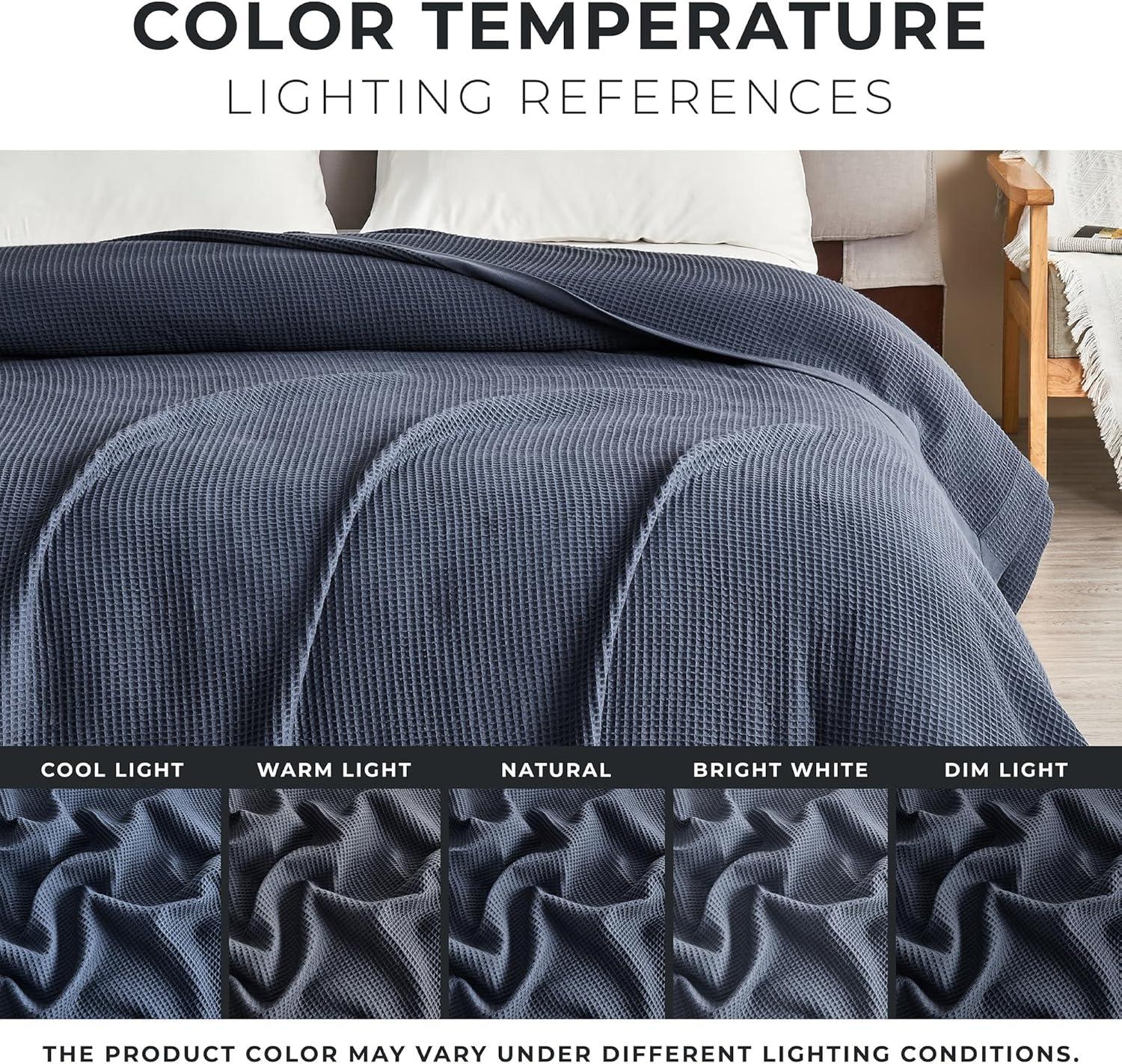 100% Cotton Lightweight Waffle Weave Summer Blanket