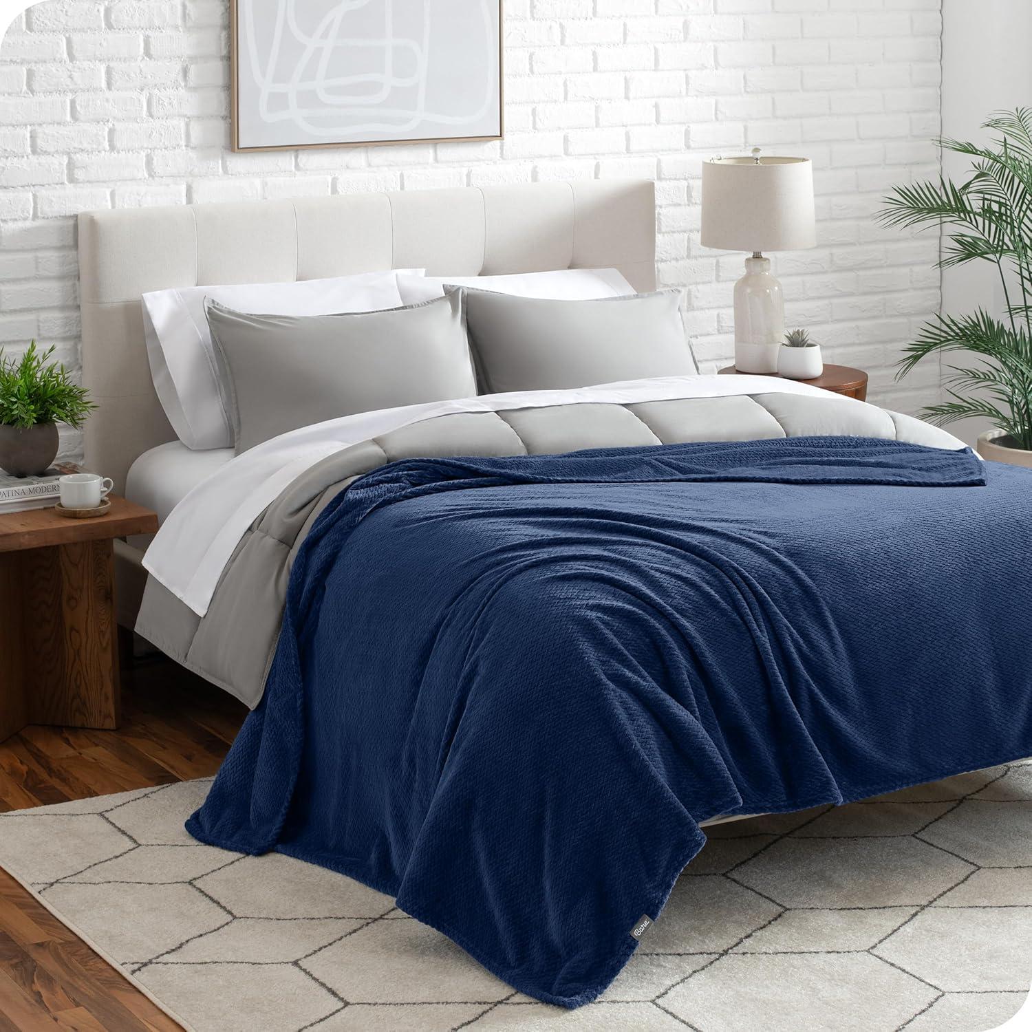 Microplush Fleece Bed Blanket by Bare Home