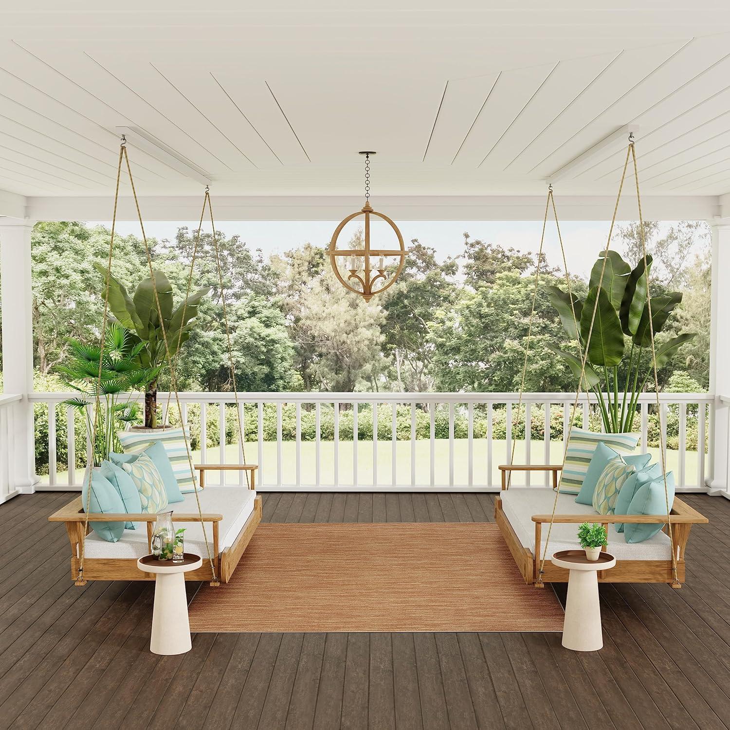 Nourison Essentials Easy Care Indoor Outdoor Area Rug - Rust 9' x 12'