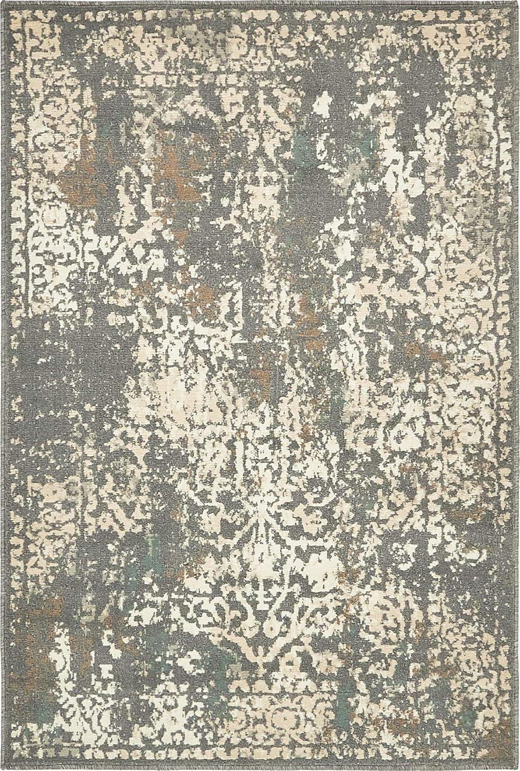 Unique Loom Tuareg Collection Area Rug - Mirage (4' 1" x 6' 1" Rectangle Gray/Beige)