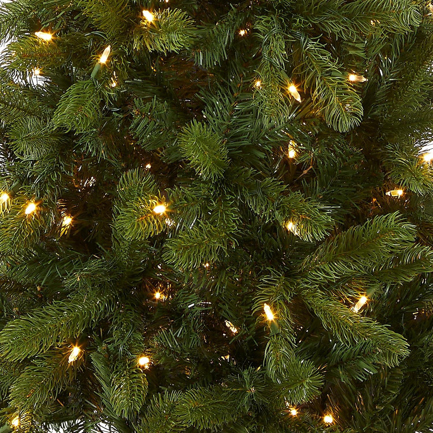 Prelit Slim Downswept Douglas Fir Artificial Christmas Tree Dual Color Lights - National Tree Company