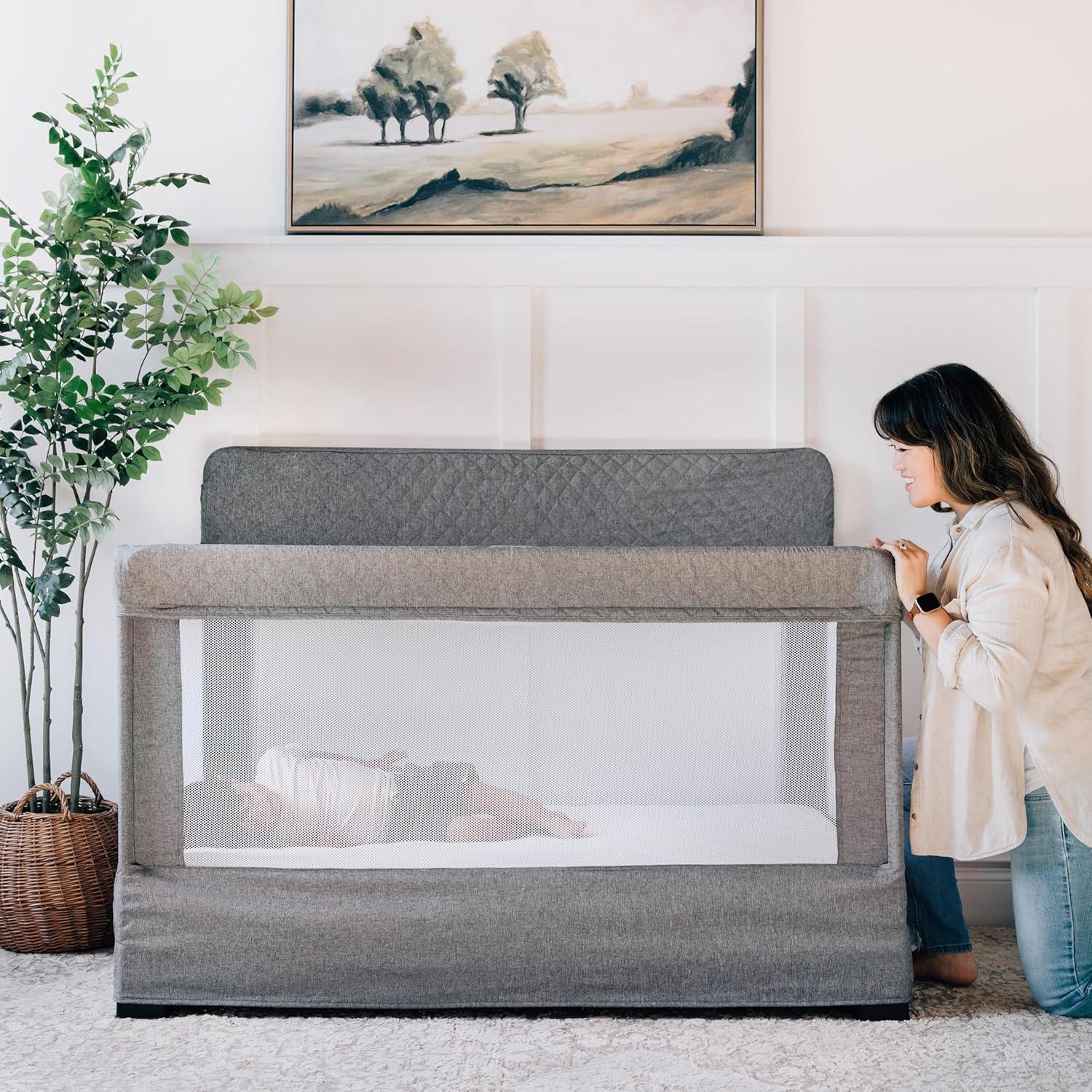 Baby Delight Lunaire Crib - Charcoal Tweed