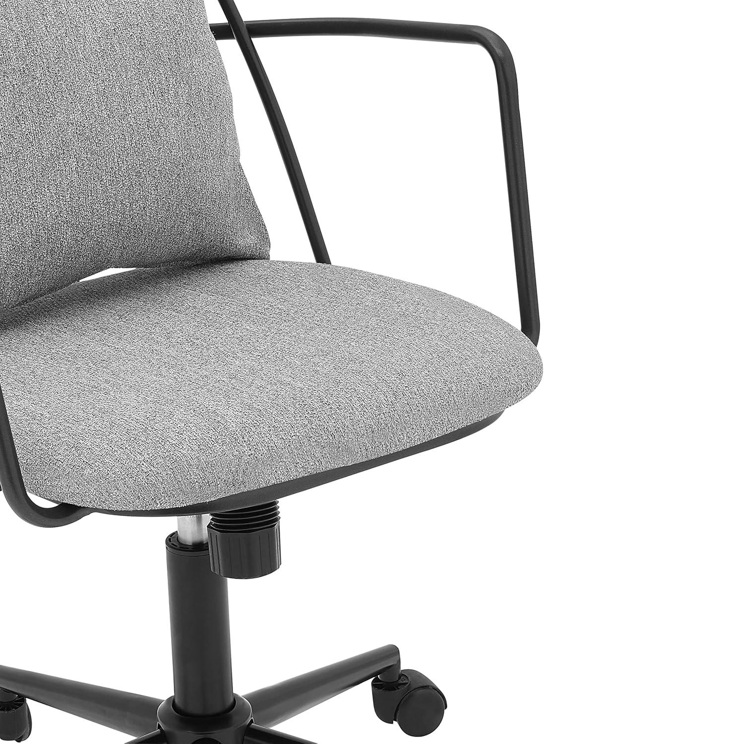 New Pacific Direct Edison KD 22.5" Fabric Office Chair in Strata Gray