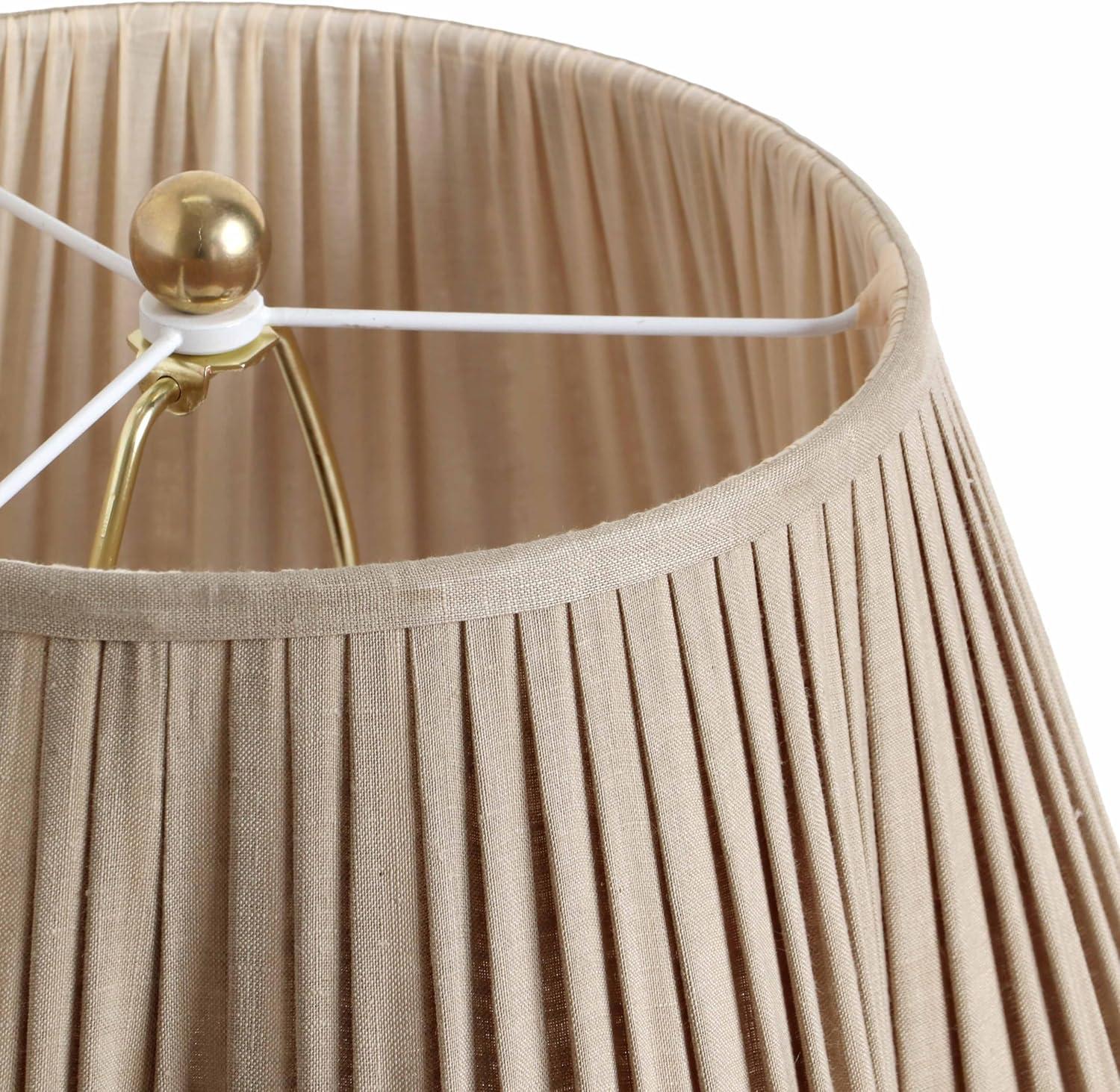 Corrine Beige Linen Pleated Table Lamp