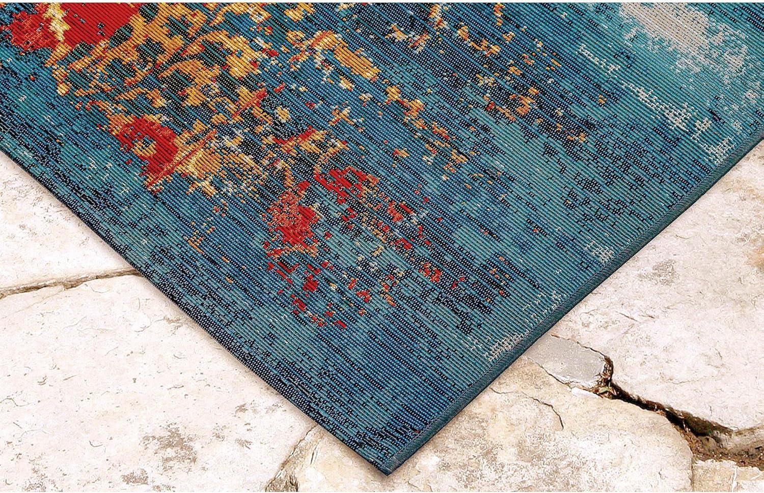 Liora Manne Marina Suzanie Indoor/Outdoor Area Rug Blue 3'11" x 5'10"