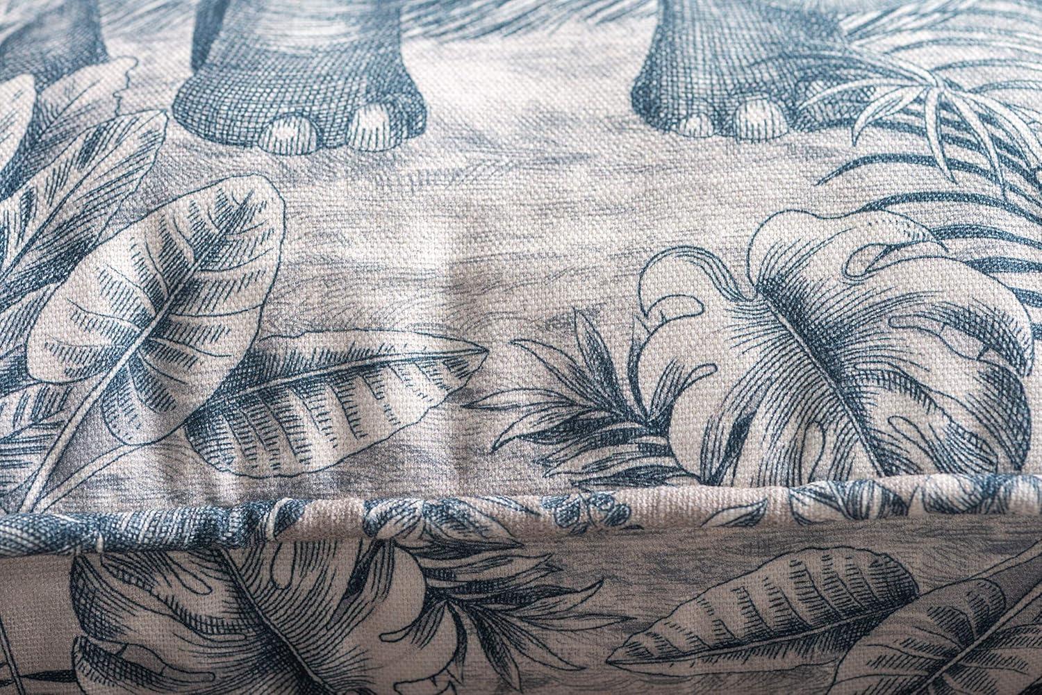 Maison d' Hermine Decorative Pillow Covers 20x20 Inch Square 100% Cotton Throw Pillow Covers with Invisible Zipper Cushion Case for Living Room Couch, Chair, Sofas, Bedroom, Home (Savana Jouy - Blue)