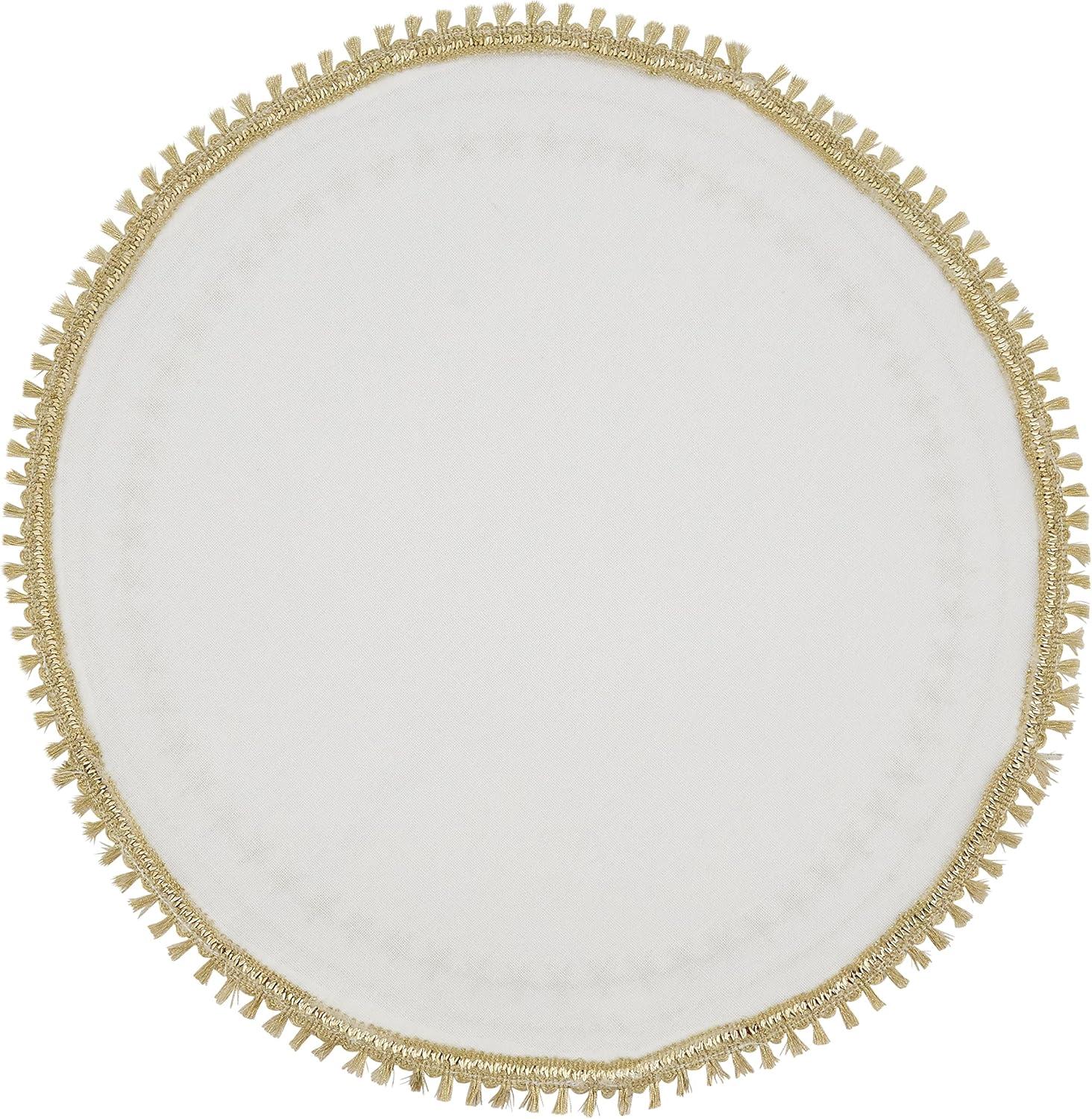 100% Cotton No Pattern Round Placemat