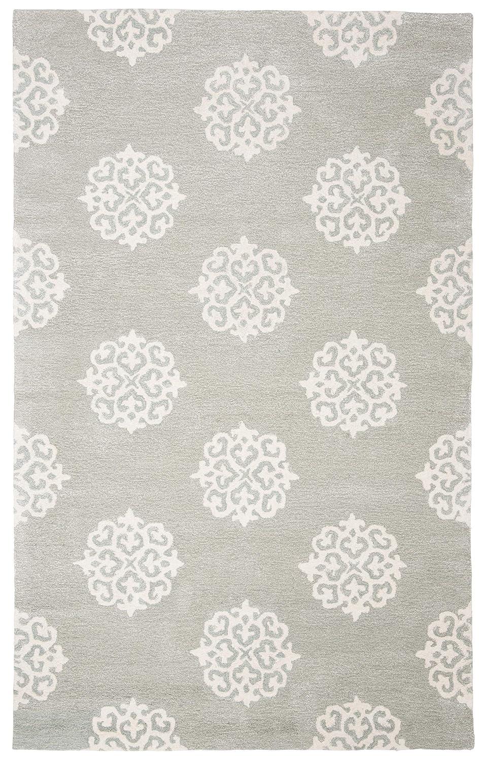 Soho SOH724 Hand Tufted Indoor Area Rug - Grey/Ivory - 4'x4' - Safavieh