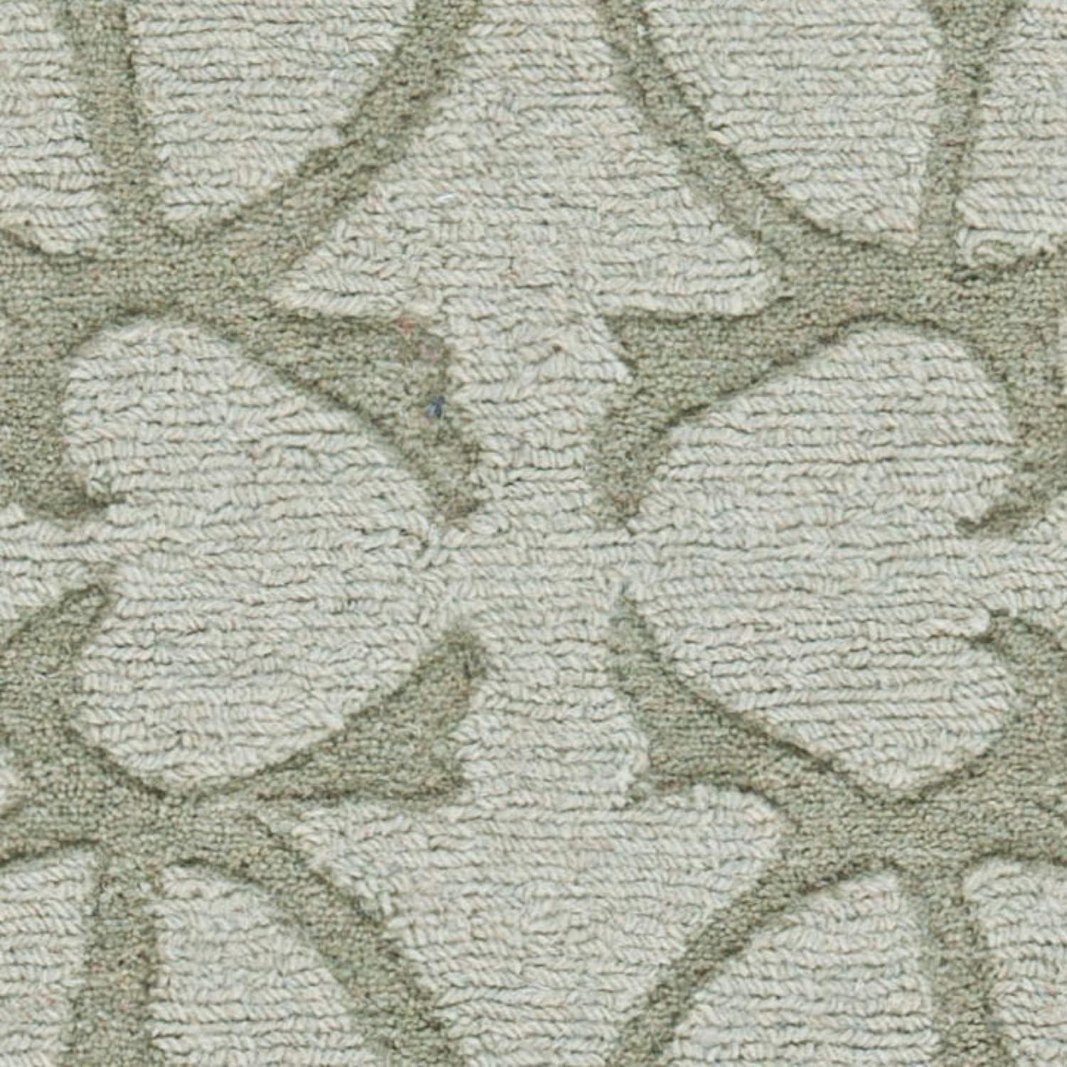SAFAVIEH Impressions Clarisse Geometric Wool Area Rug, Sage, 4' x 6'