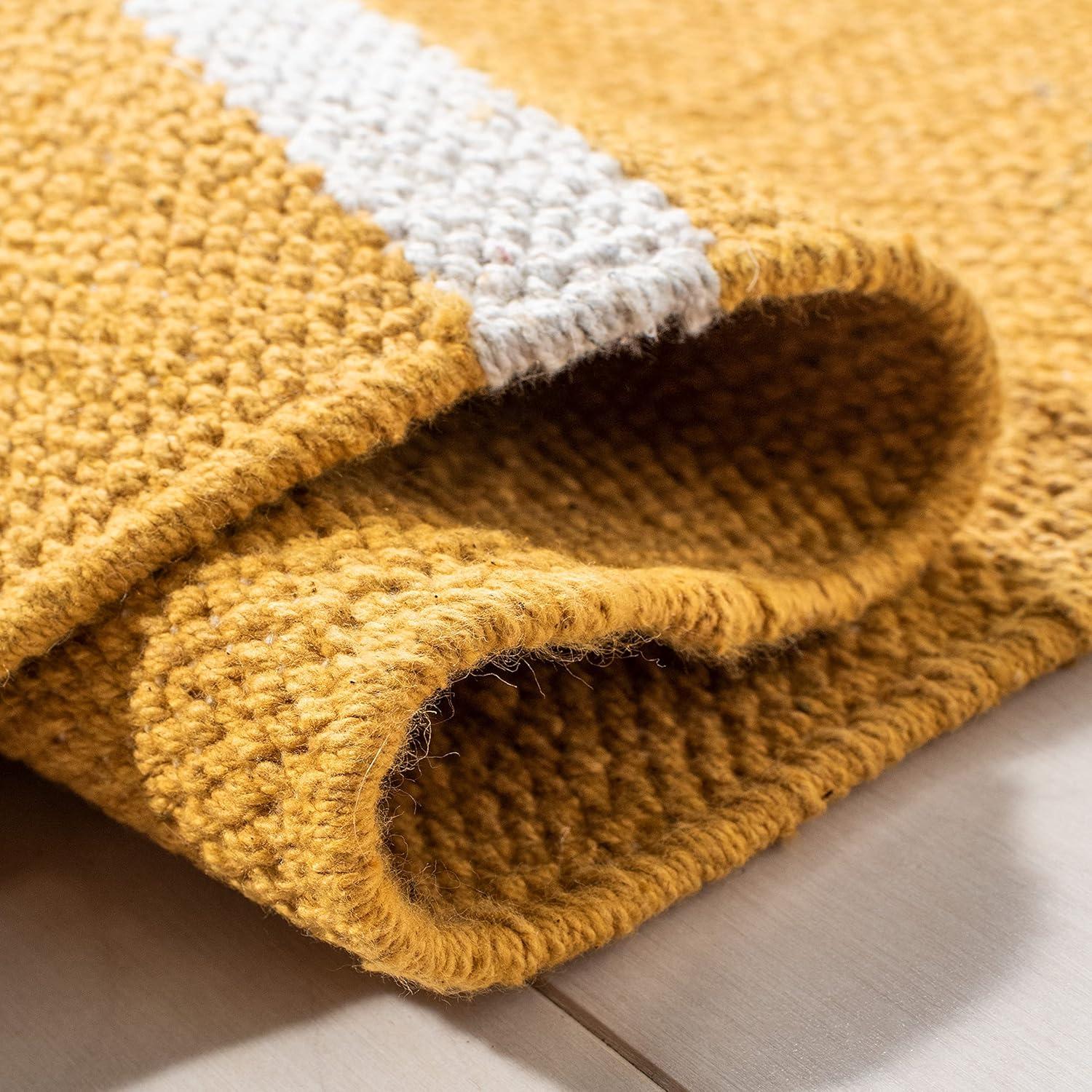 Montauk MTK311 Hand Woven Indoor Area Rug - Gold/Ivory - 6'x9' - Safavieh