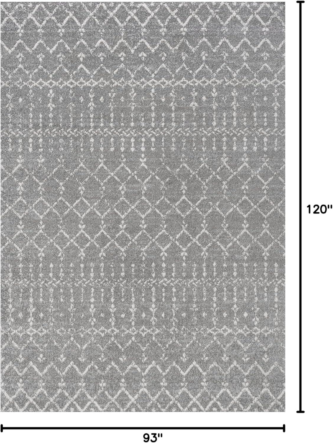 JONATHAN Y Moroccan HYPE Boho Vintage Diamond Gray/Ivory 8 ft. x 10 ft. Area Rug