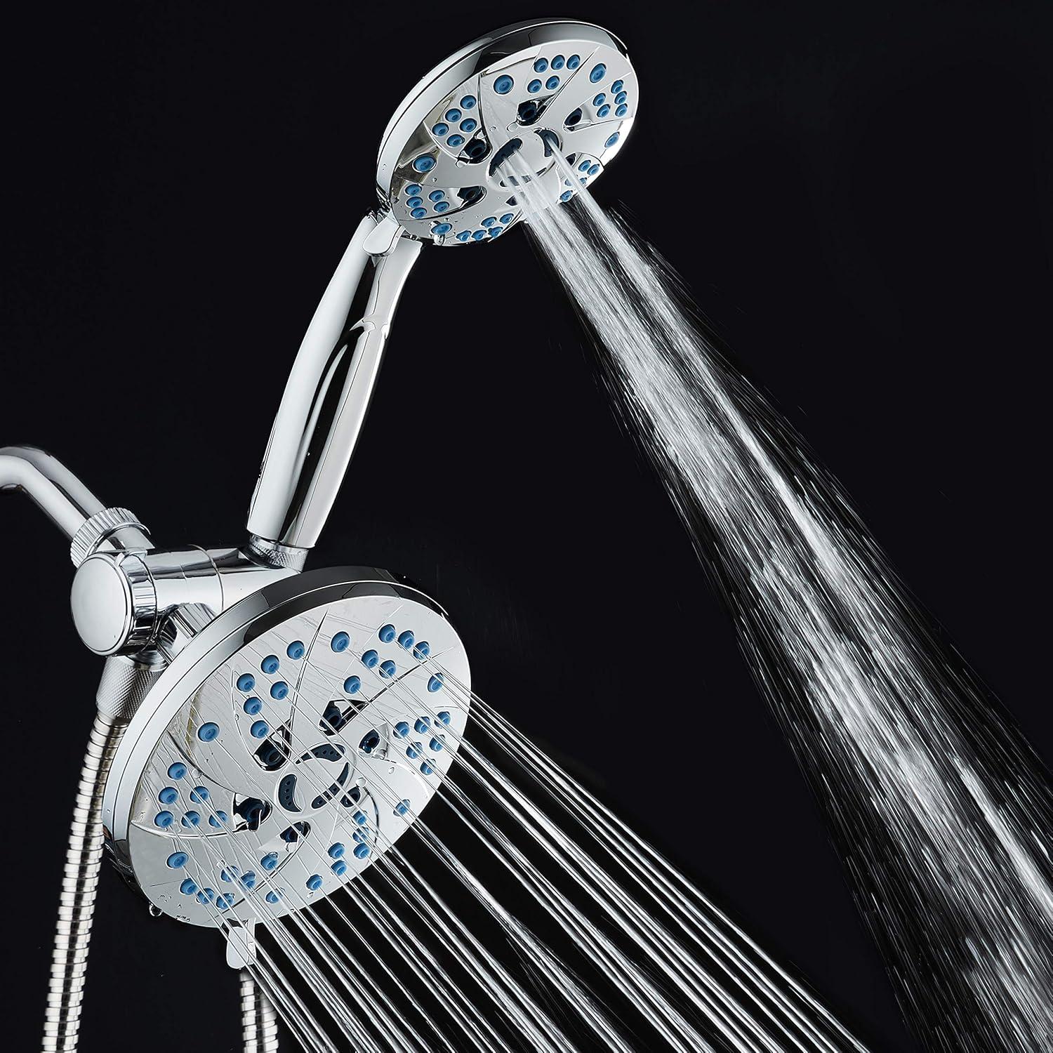 AquaCare Spa Station High Pressure -mode 3-way Rainfall & Handheld Shower Head Combo - Anti-Clog Nozzles, Extra-Long 6 ft Stainless Steel Hose, 2nd Wall Bracket/ORB Bronze Finish