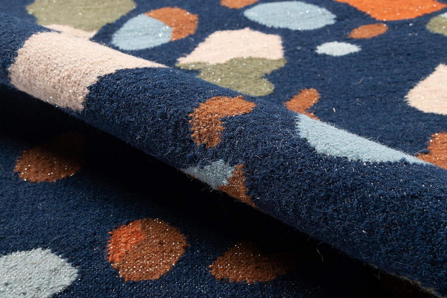 Novogratz Jem Terri Handmade Flatweave Navy Rug