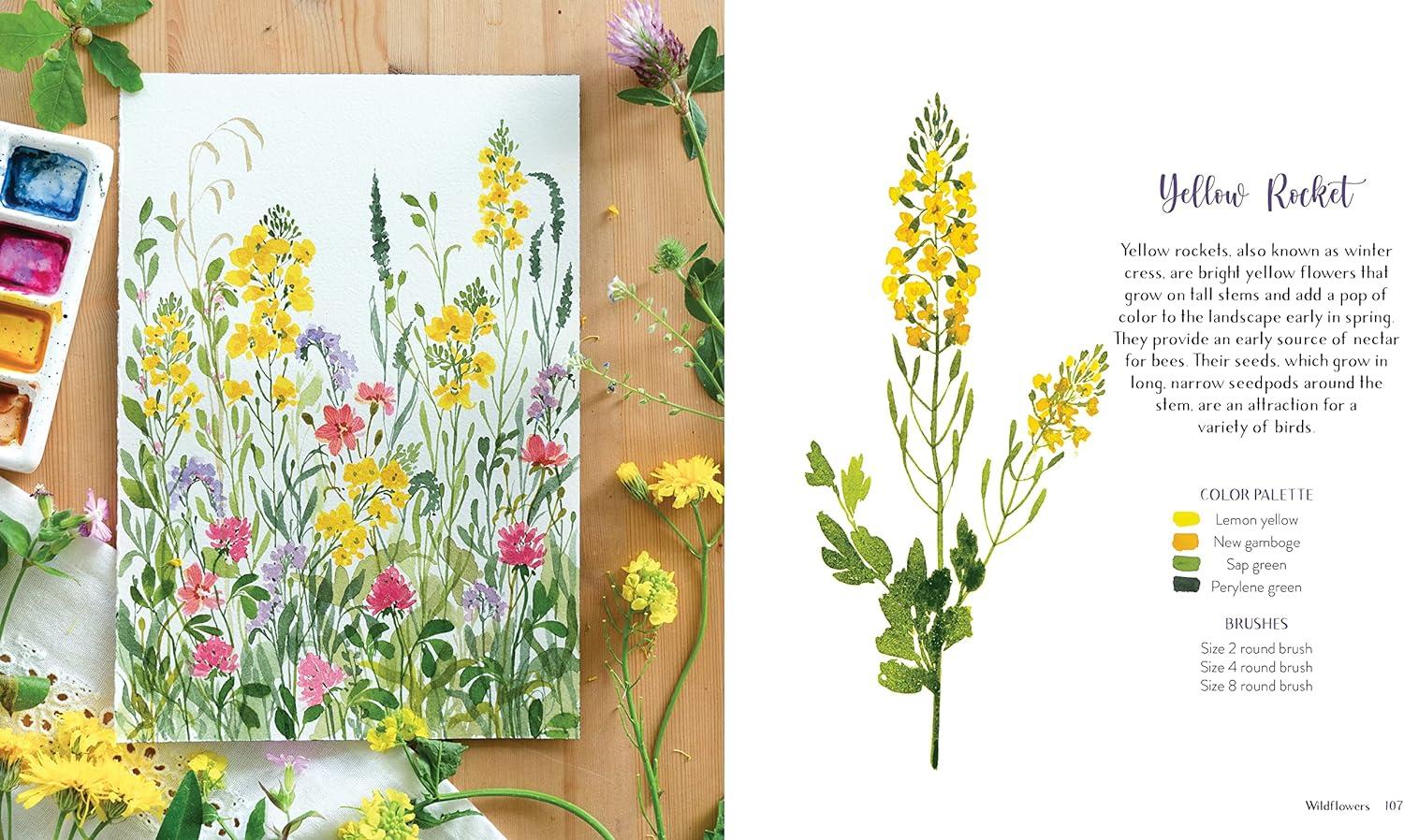 Wildflower Watercolor - by Sushma Hegde (Paperback)