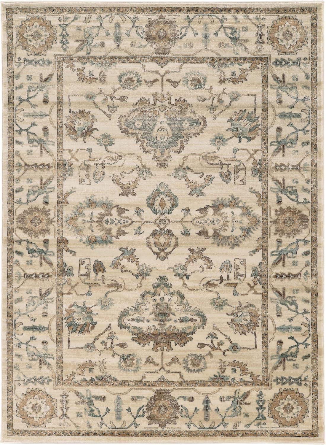 3562-0021-BONE Colosseo Area Rug&#44; Bone - 5 ft. 3 in. x 7 ft. 3 in.