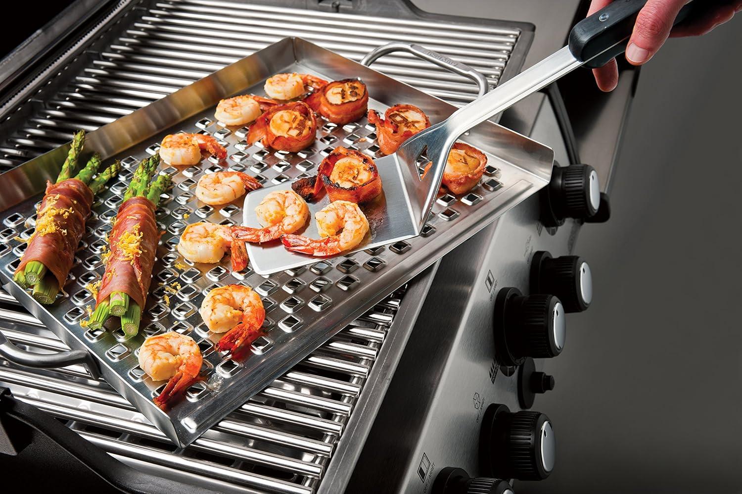 Stainless Steel Flat Grill Topper with Handles