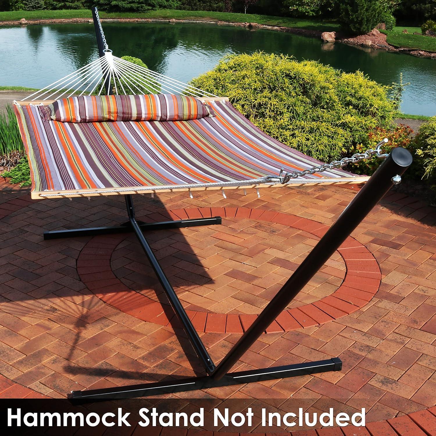 2-Person Quilted Polyester Spreader Bar Hammock