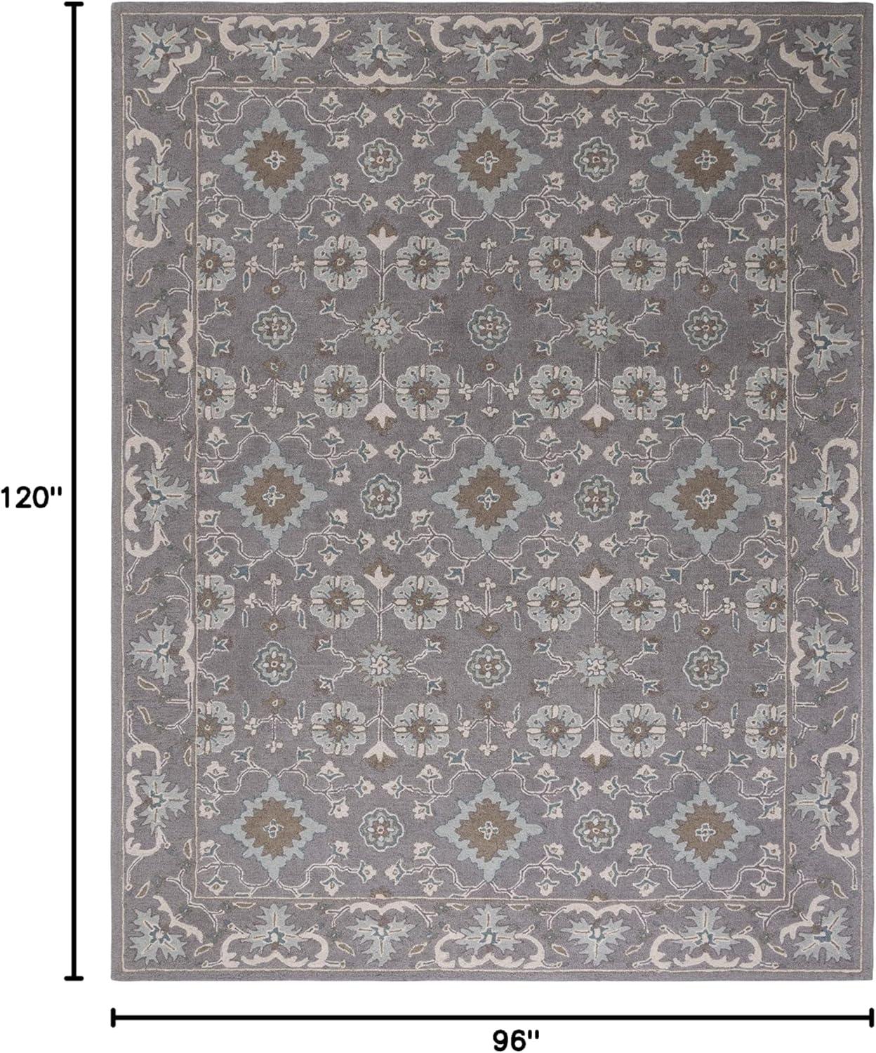 Blossom BLM218 Hand Tufted Area Rug - Grey - 8'x10' - Safavieh.