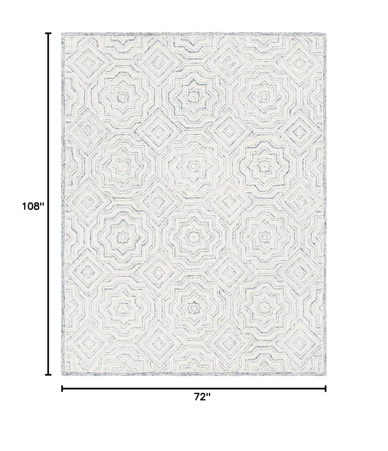 Capri CPR215 Tufted Indoor Area Rug - Beige/Blue - 6'x9' - Safavieh