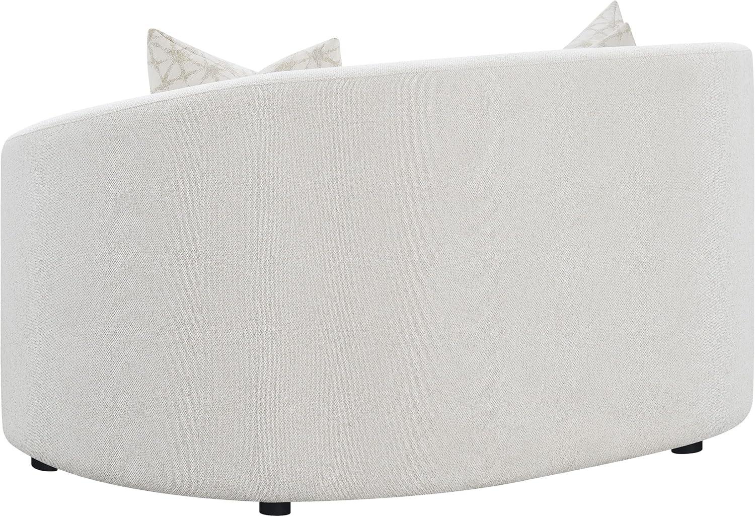 Coaster Company 2 Piece Mid Century Boucle Sofa And Loveseat Set Latte