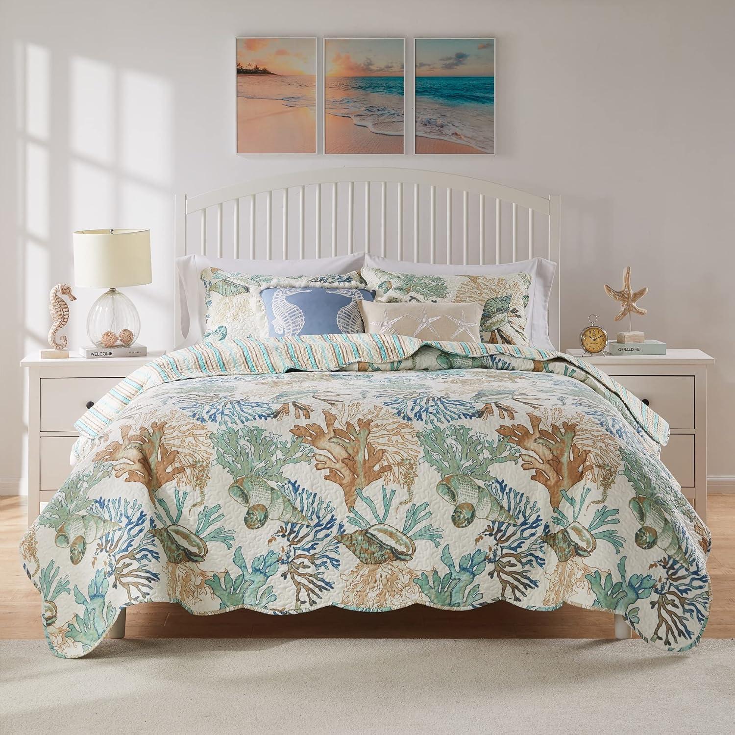 Atlantis Coastal Reversible Quilt Set