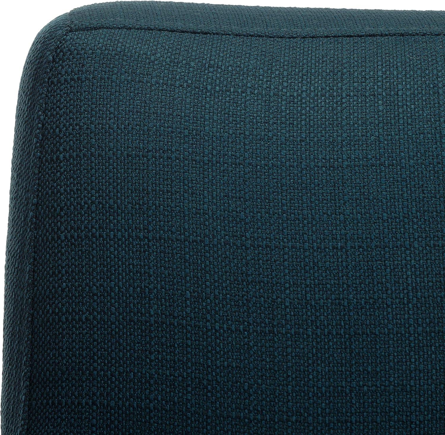 Opal Linen Tufted Arm Chair - Dark Teal - Safavieh