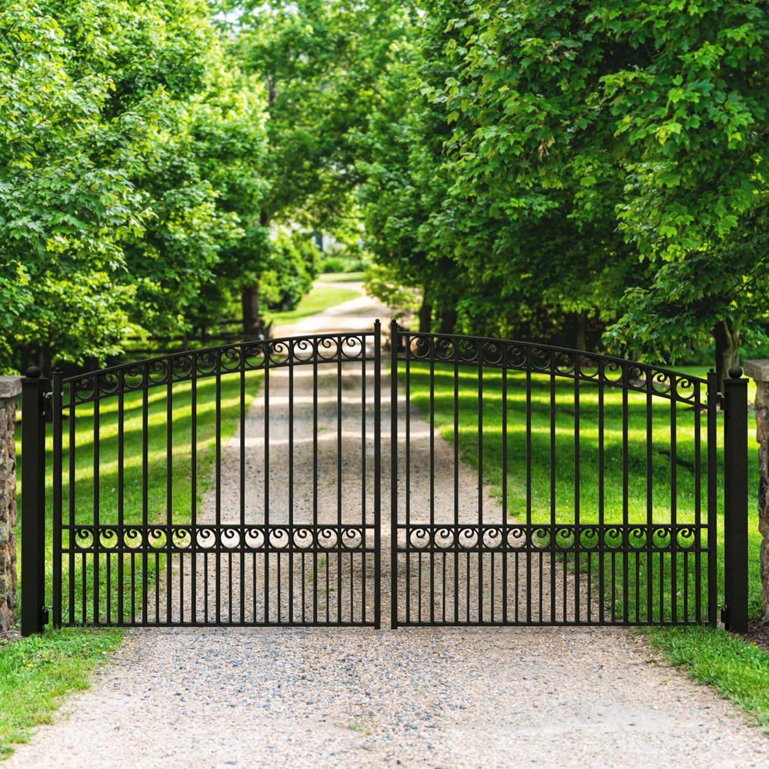 ALEKO Steel Dual Swing Driveway Gate - LONDON Style