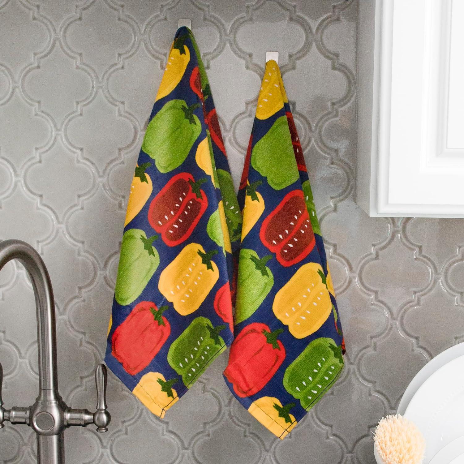 T-fal Print Fiber Reactive Kitchen Towel, Two Pack