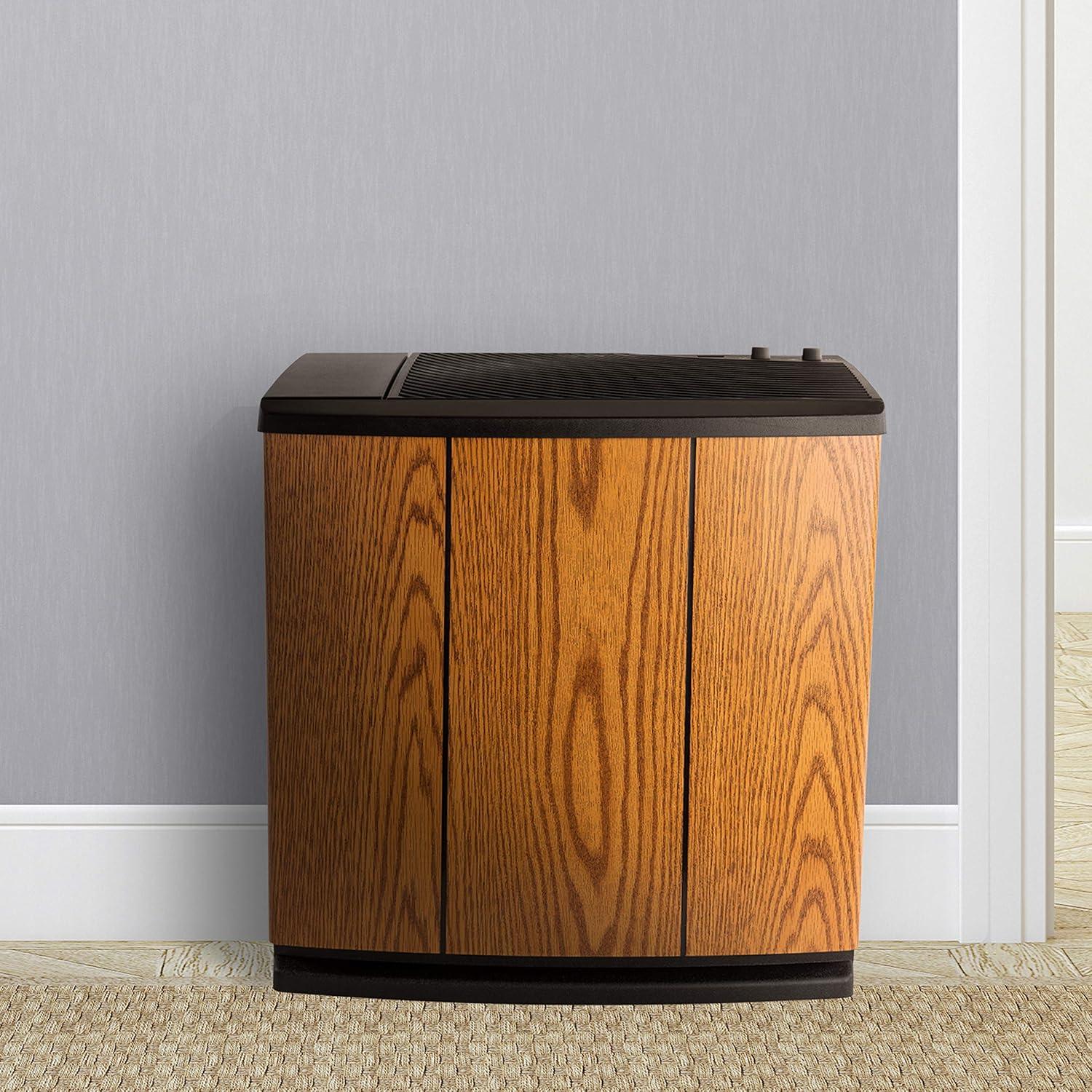 Air-Care Trim Whole House Console Evaporative Humidifier for 3700 sq. ft. 12 Gal Light Oak/Black