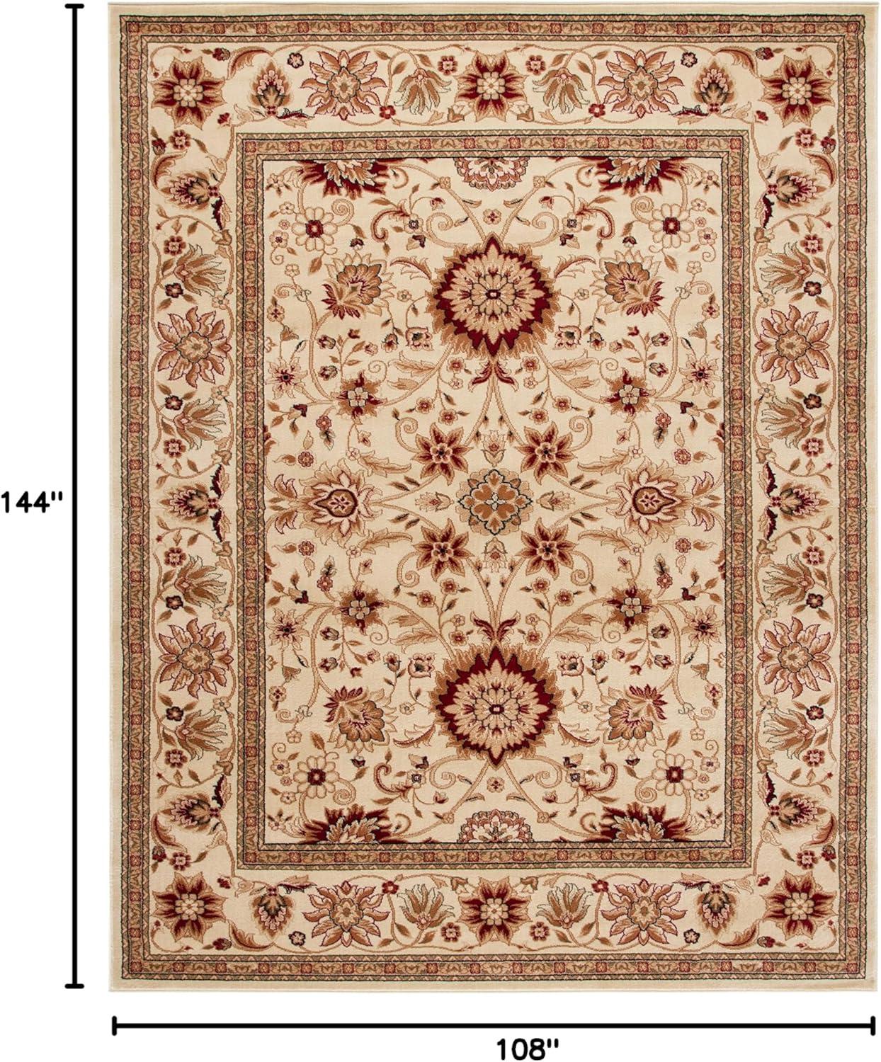 SAFAVIEH Lyndhurst Victoria Traditional Floral Area Rug, Ivory, 9' x 12'