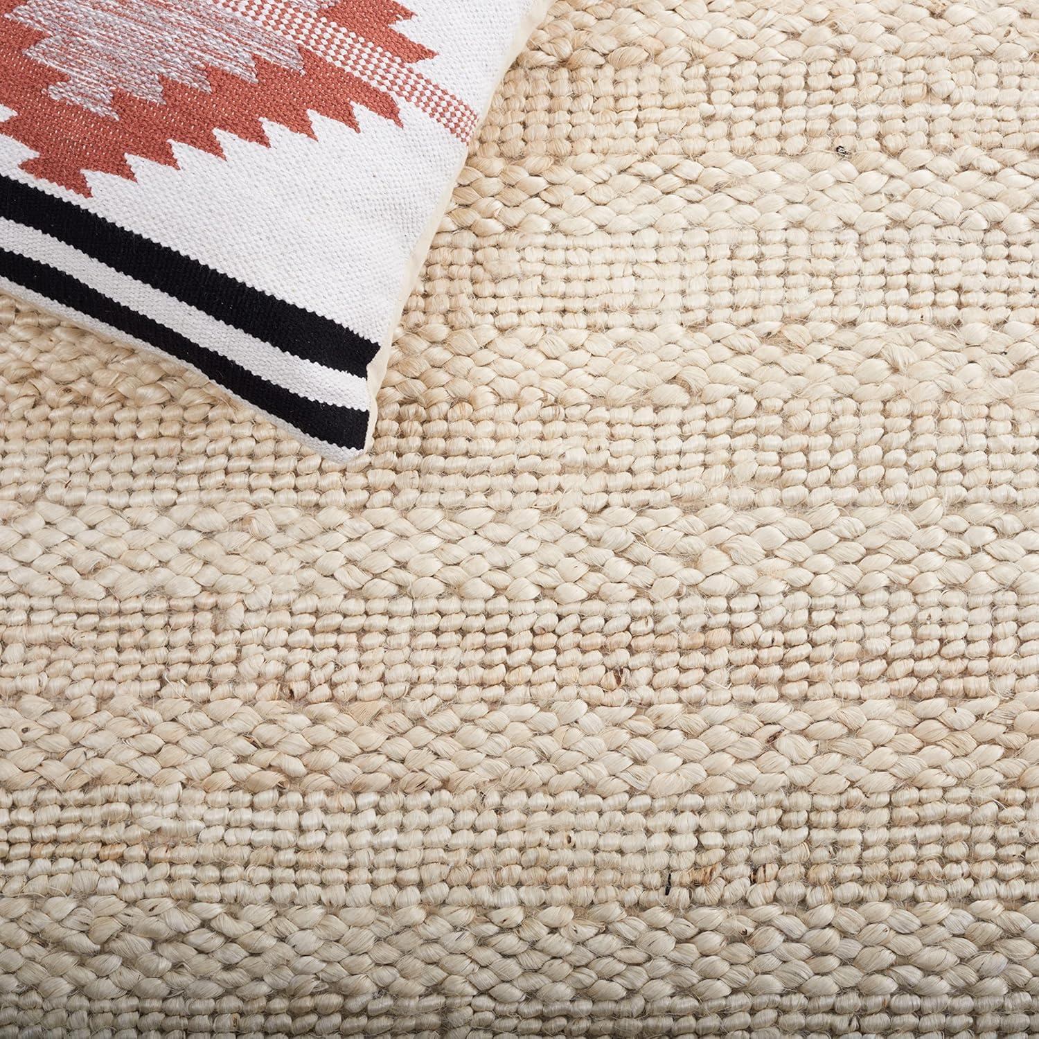 Natural Fiber NF212 Hand Woven Indoor Area Rug - Bleach - 5'x5' - Safavieh